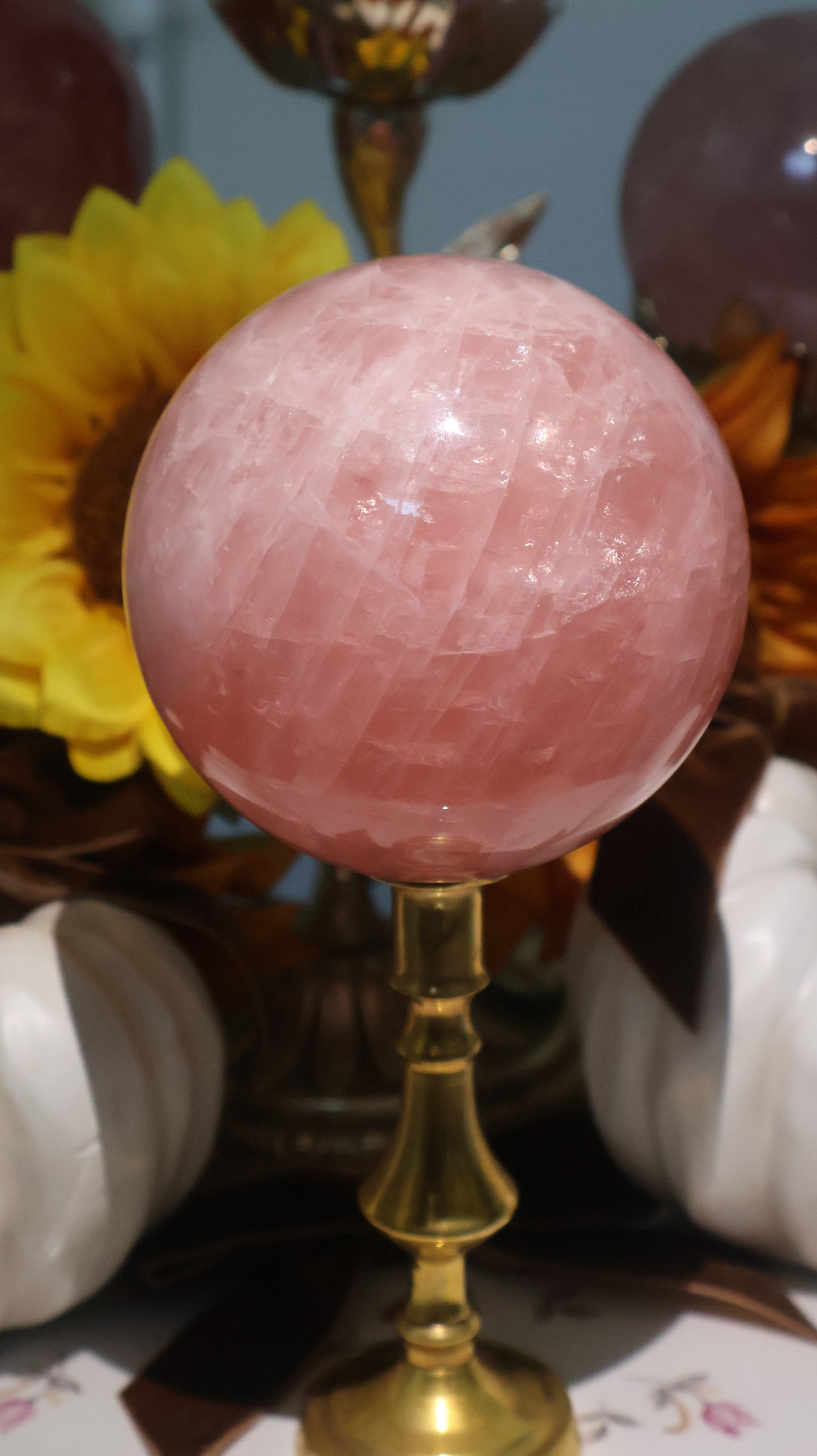 Watermelon Shimmering Glitter Filled Star Rose Quartz ✨