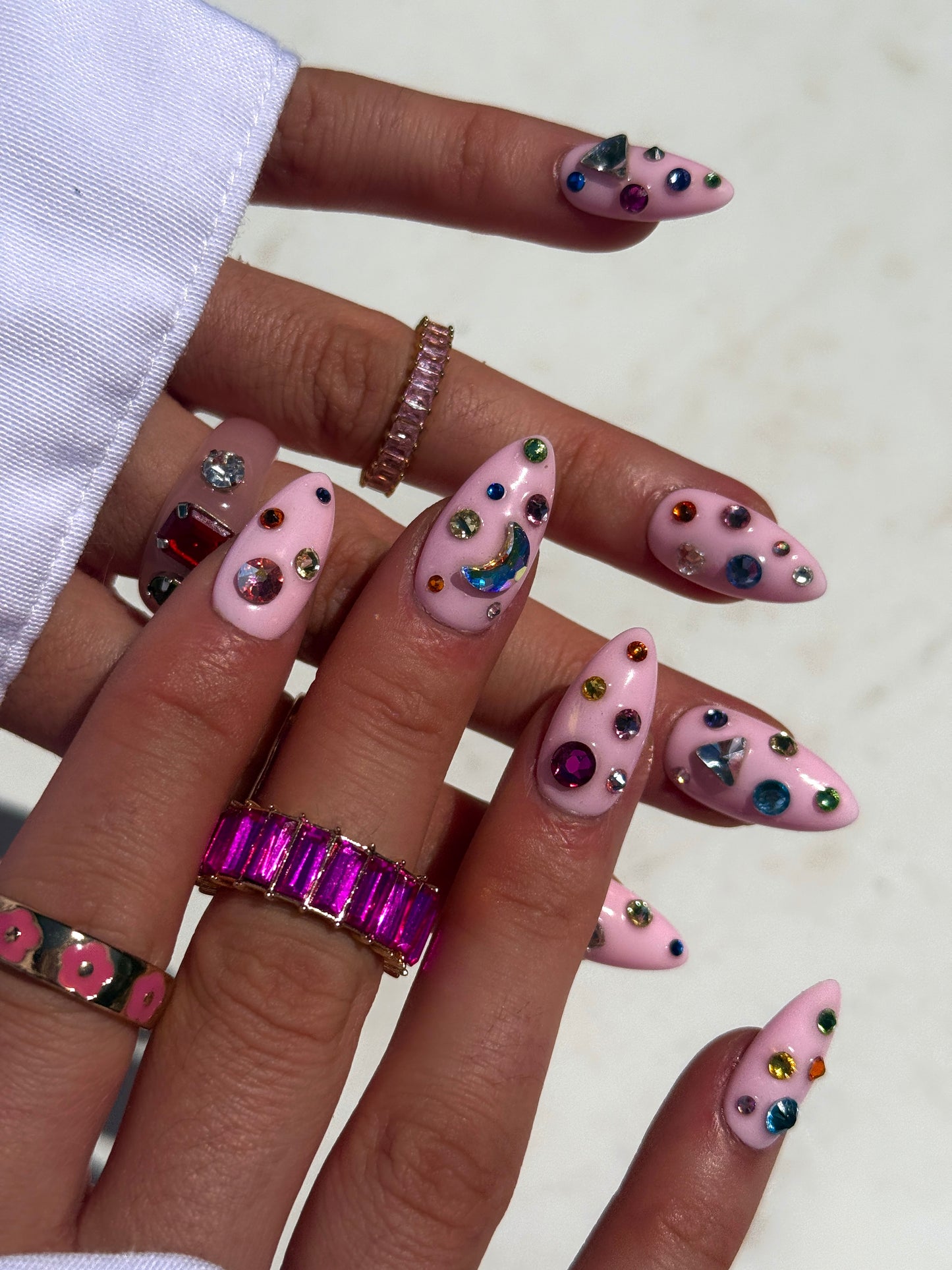 'Swarovski Treasure Trove Dream' Reusable Press On Nails
