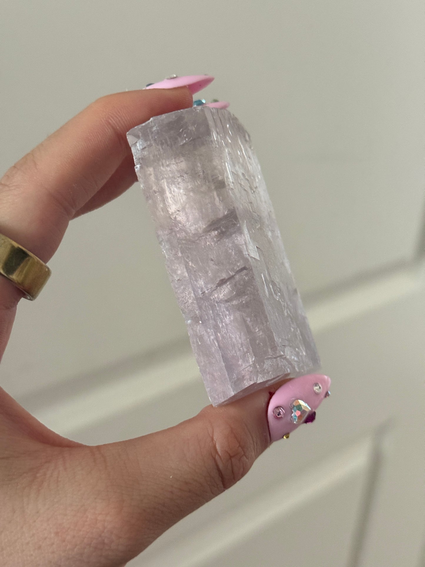 Crystal Clear and Rainbow Filled Cleaved Balmat