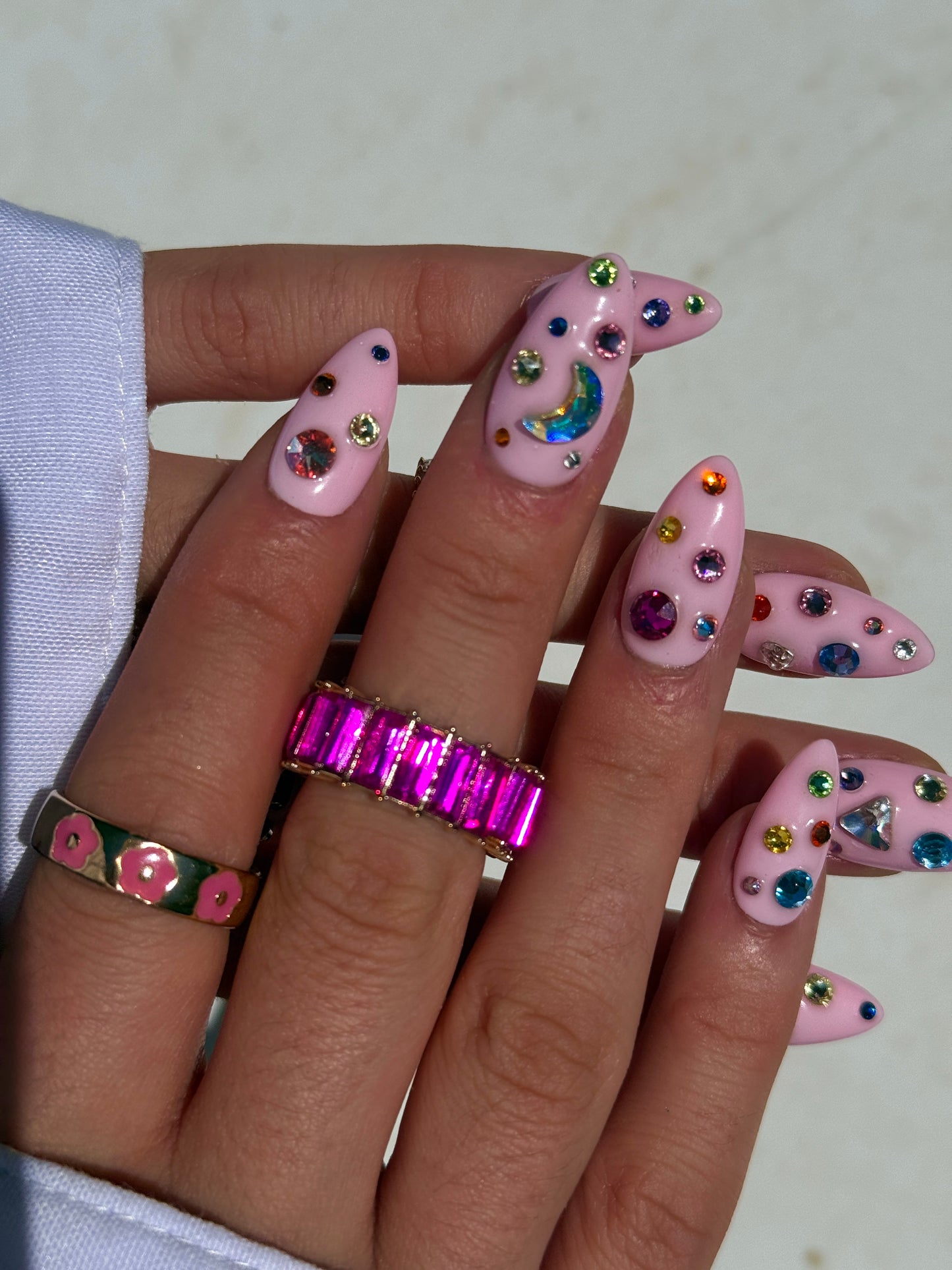 'Swarovski Treasure Trove Dream' Reusable Press On Nails