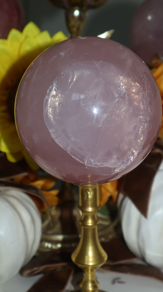 Purple Star Rose Rainbow Gleam Quartz Sphere✨