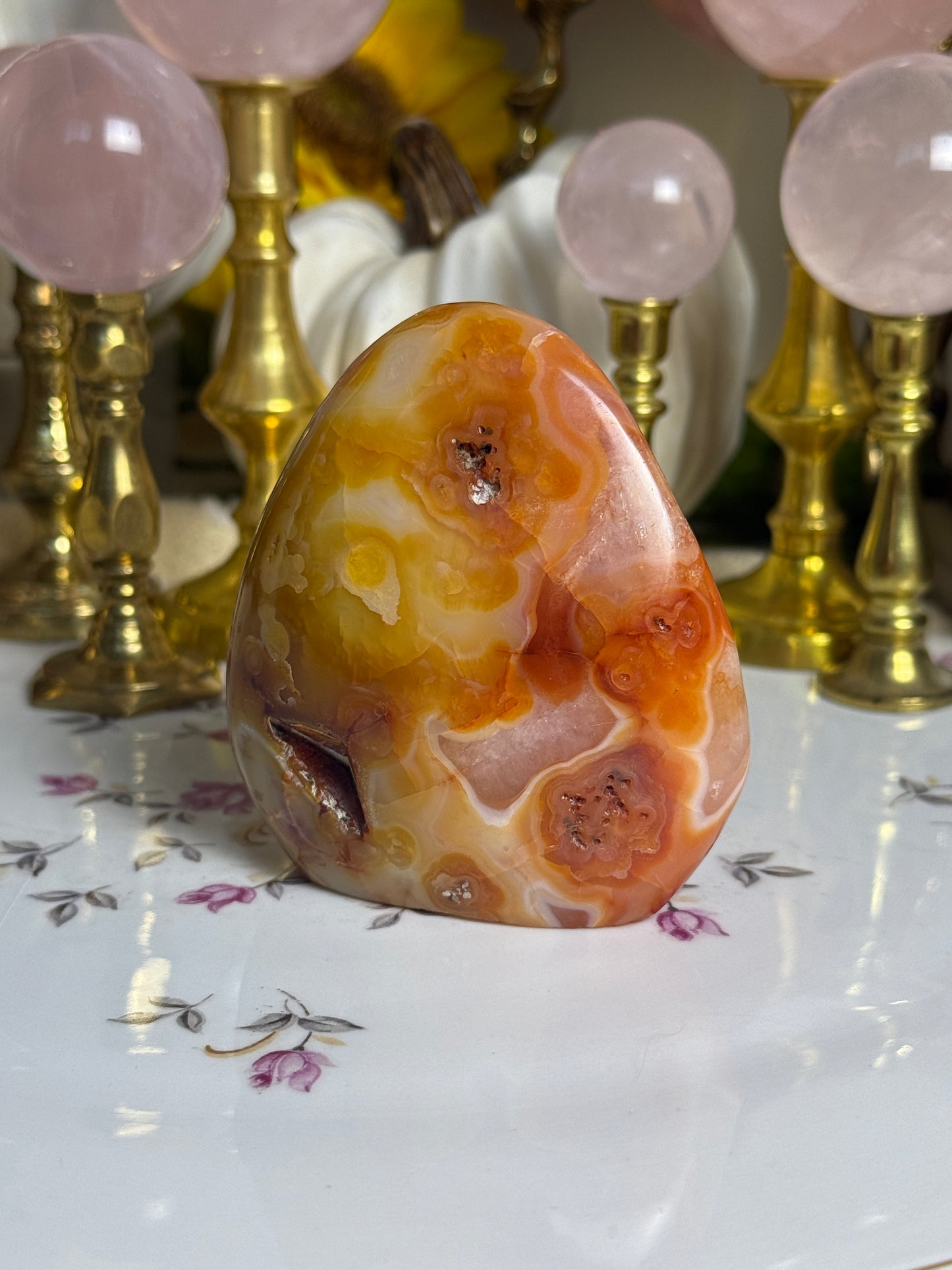 Duo Toned Yellow/ Orange Gradient Carnelian Freeform