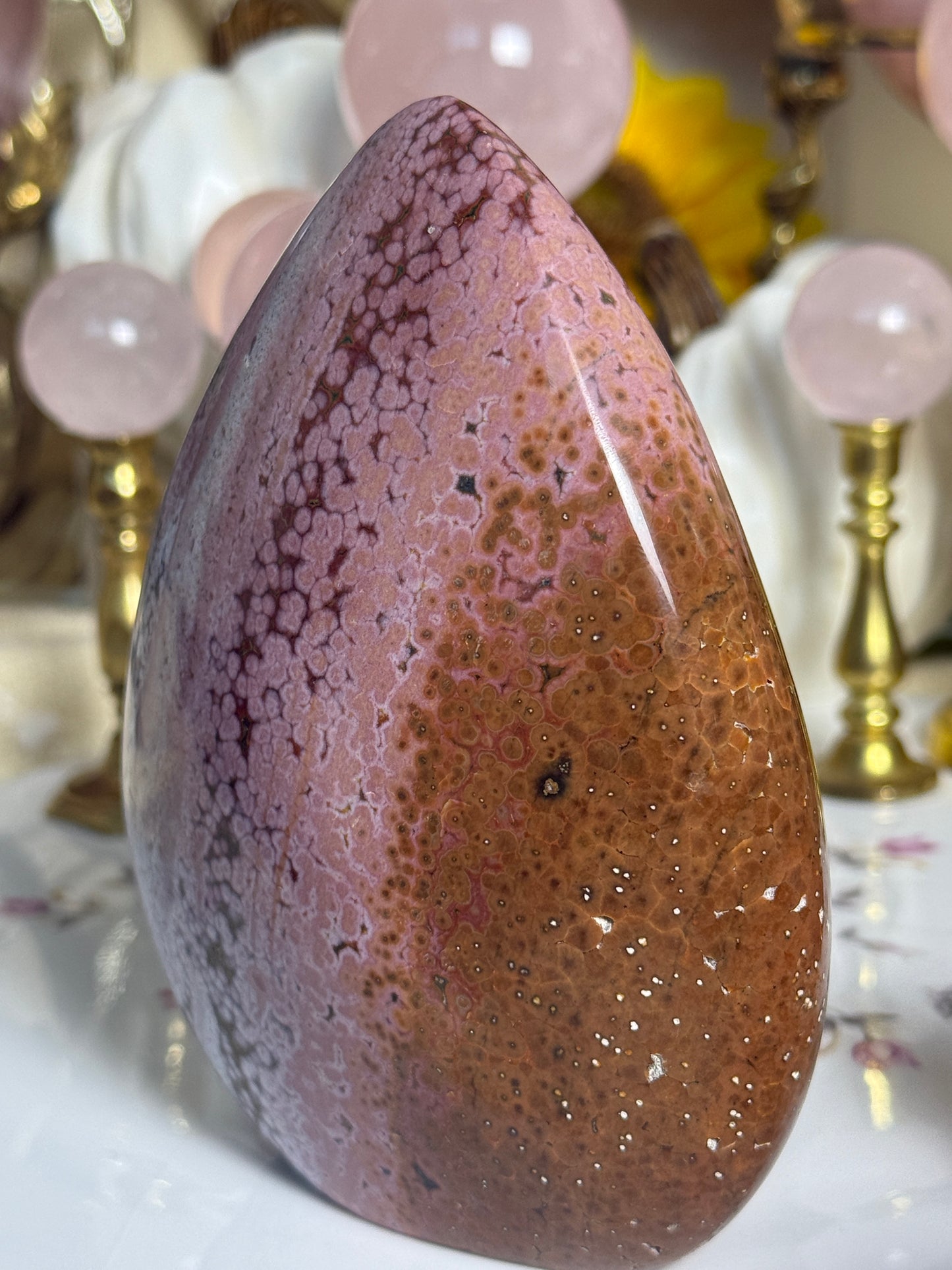 Chocolate Strawberry Orby Sea Jasper Freeform🍓🍫