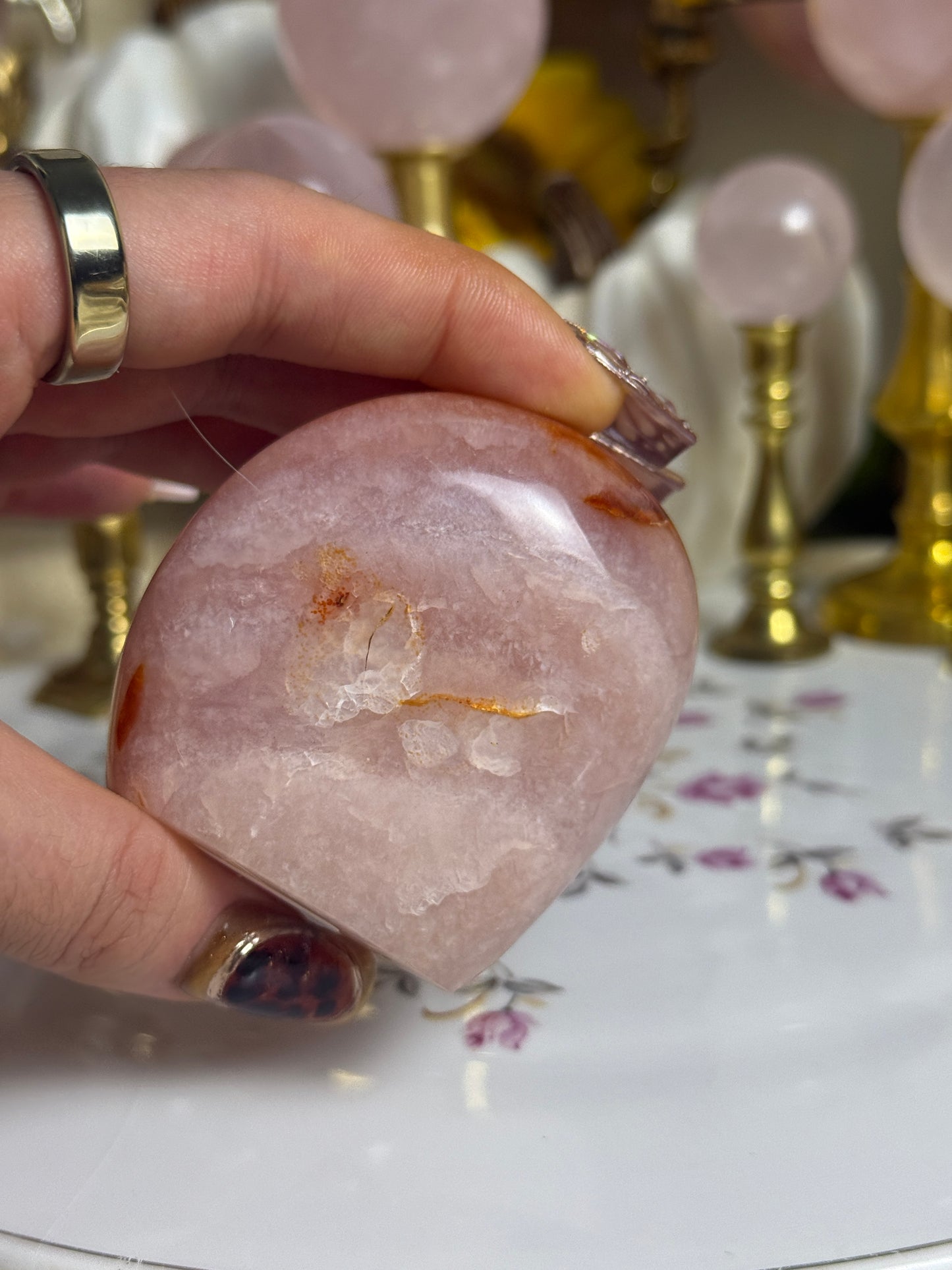 Baby Pink Banded Carnelian Freeform
