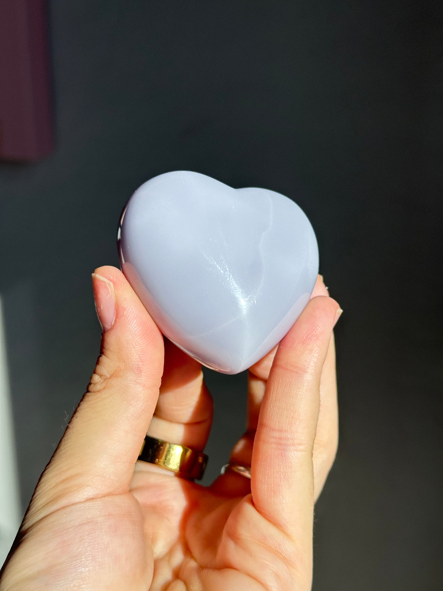 Lavender Fluorite Heart