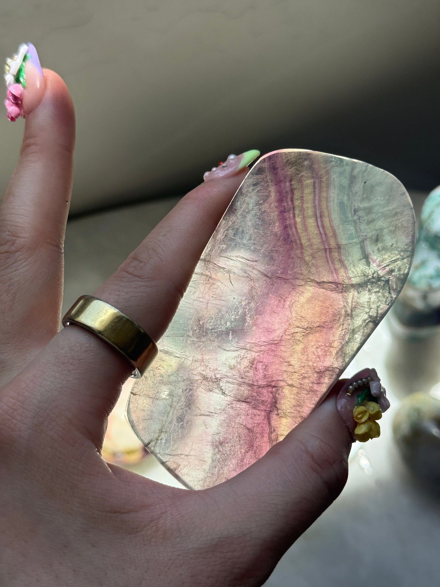 Polished Fluorite Slab B