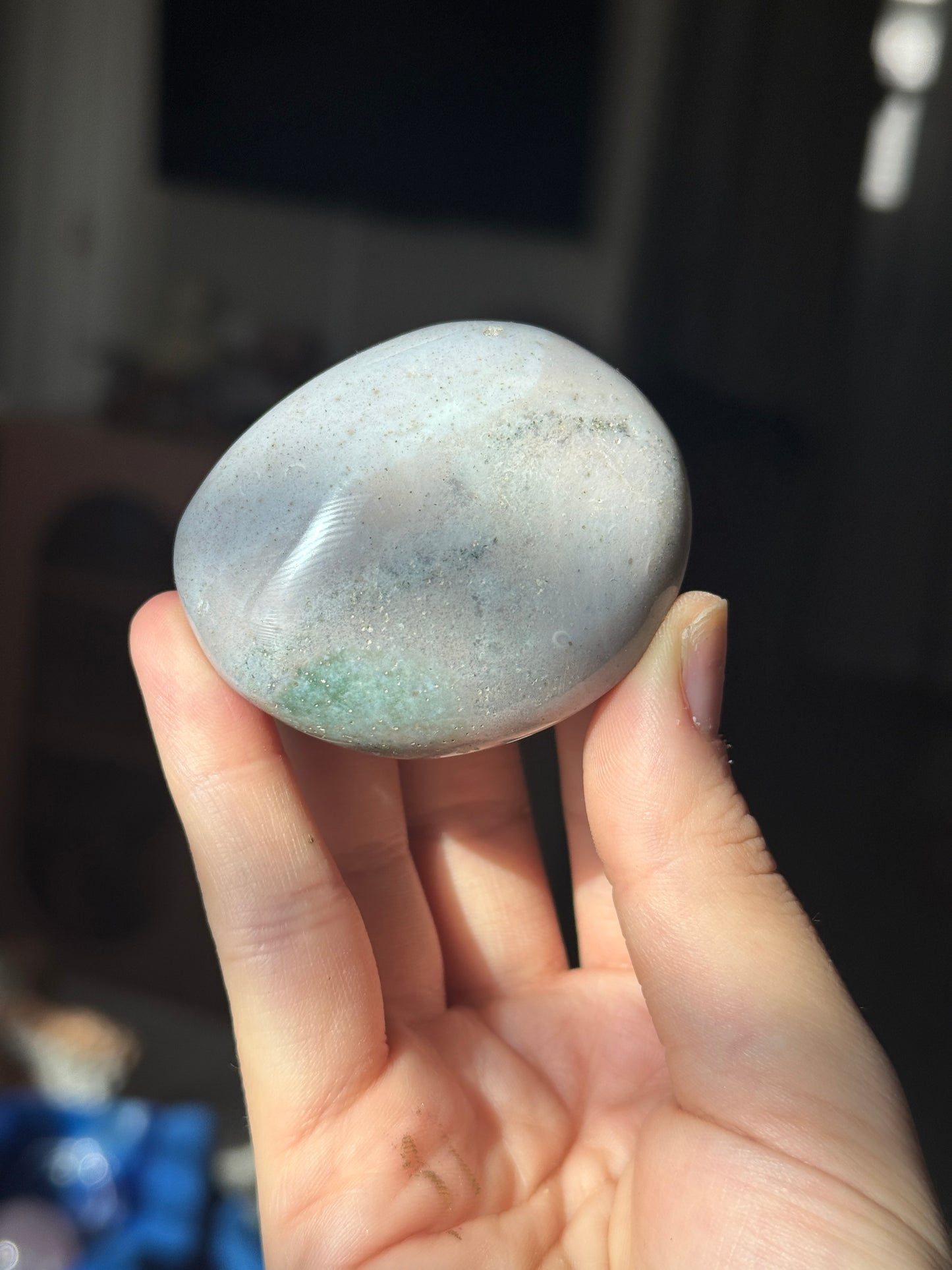 Pastel Pink Lilac Jasper Palmstone