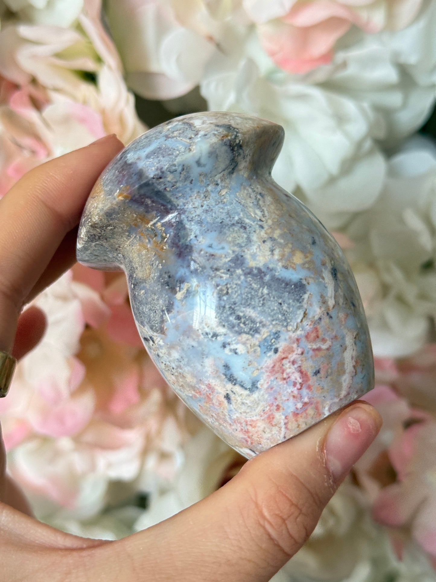 Pastel sea jasper mushroom