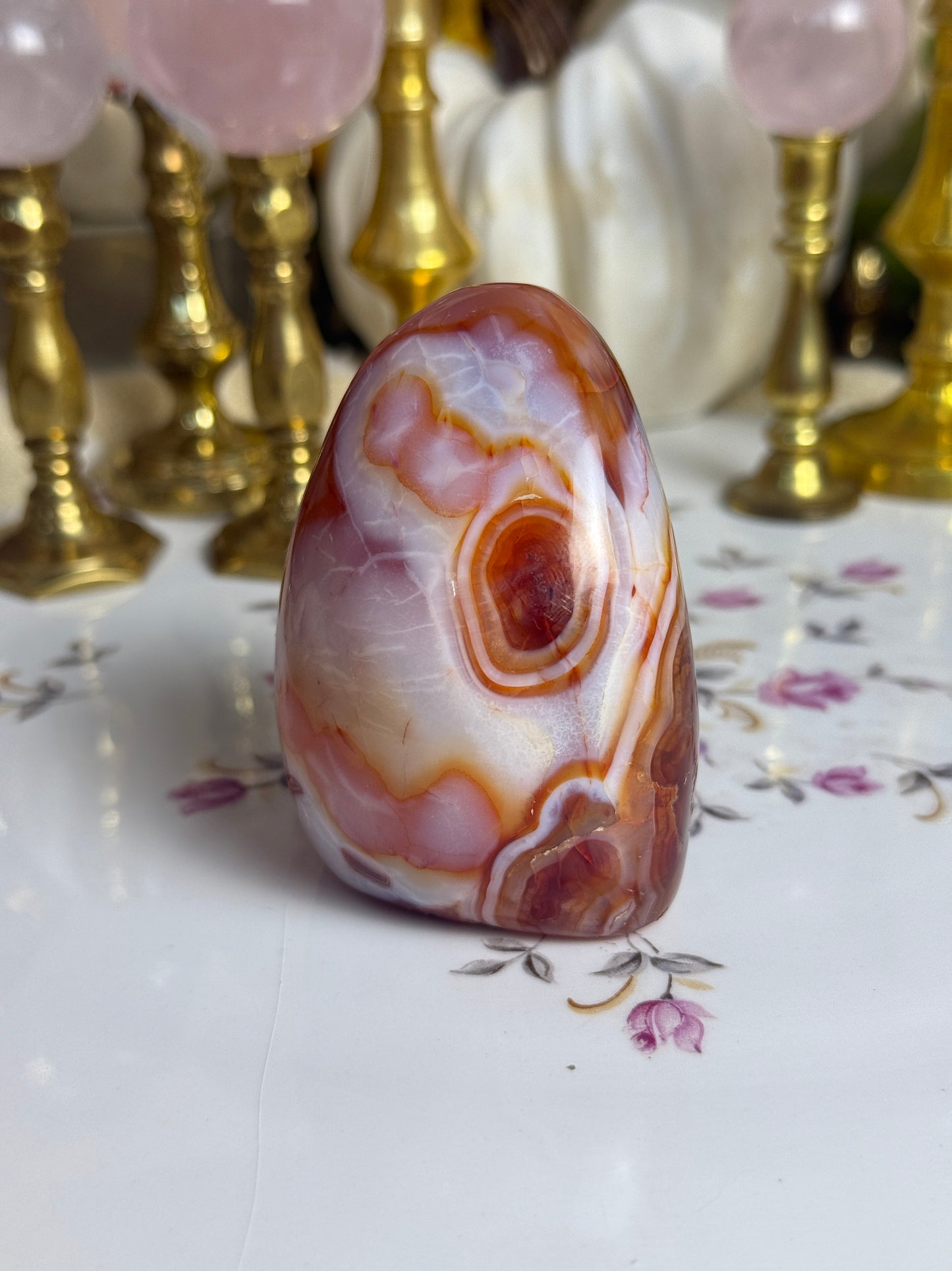 'Happy Face' Funky Carnelian Freeform