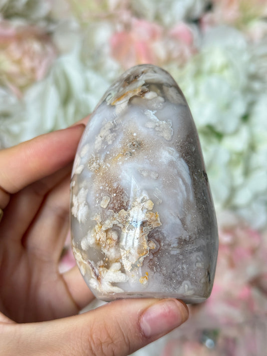 Flower agate free form