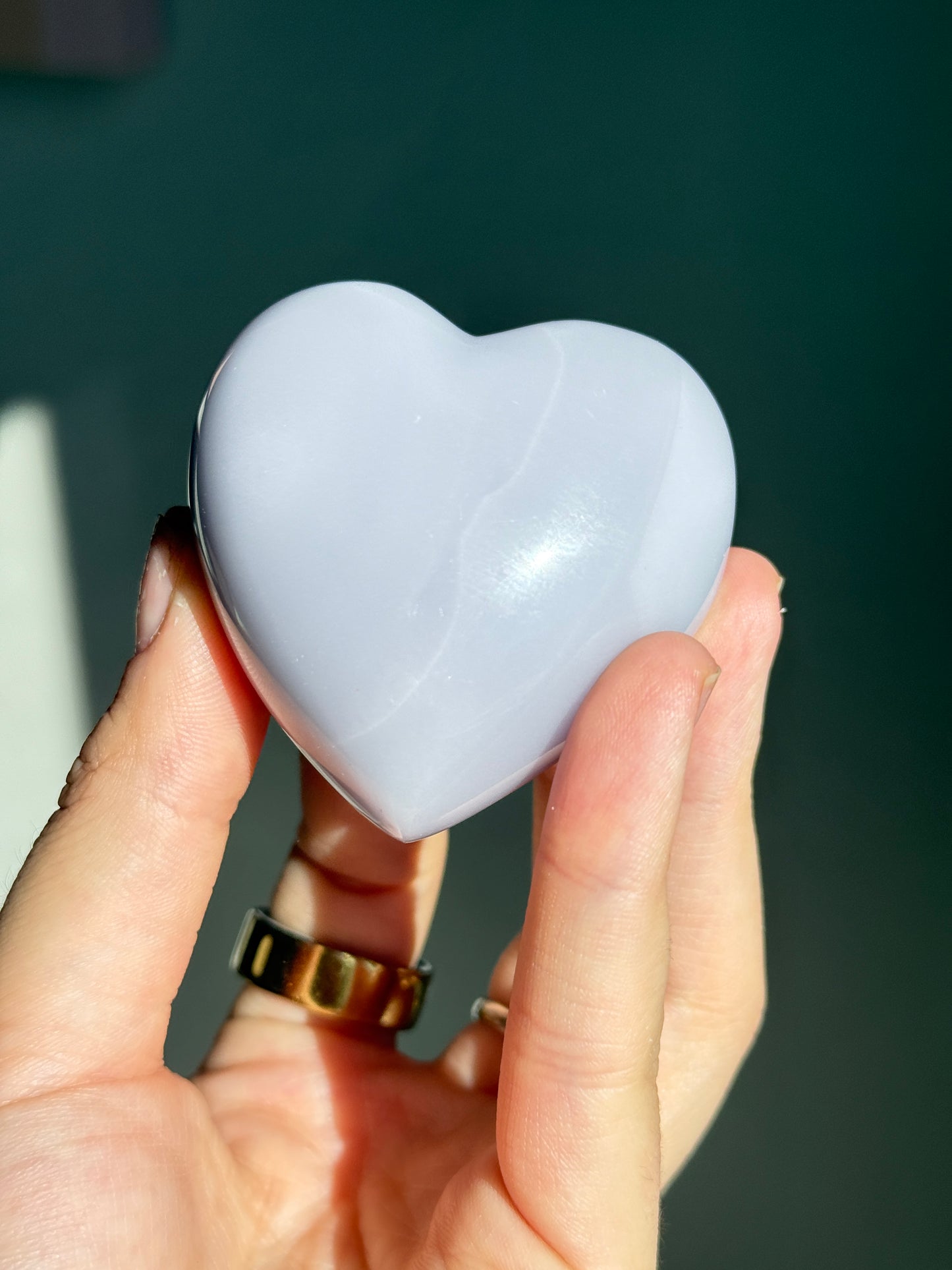 Lavender Fluorite Heart