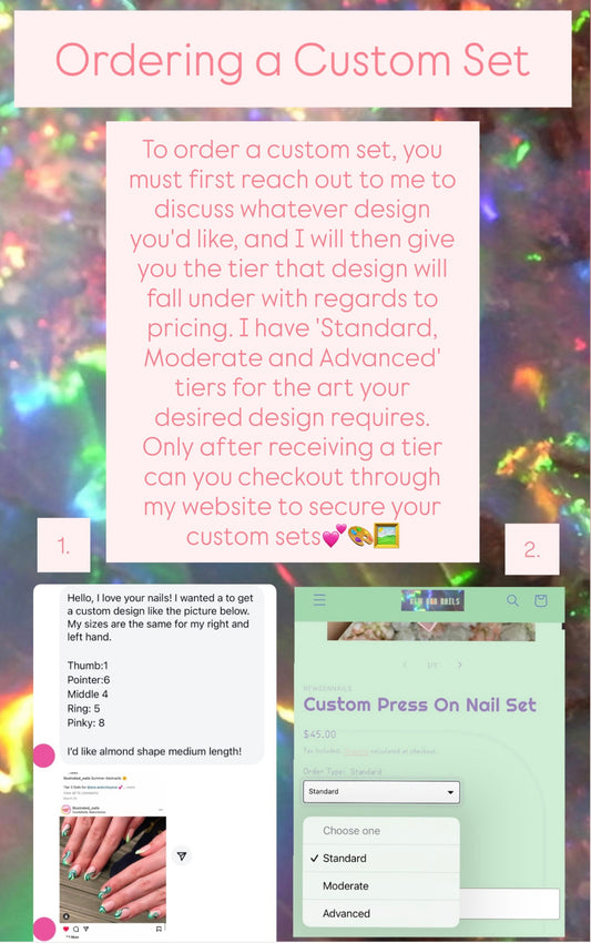 Custom Press On Nail Set