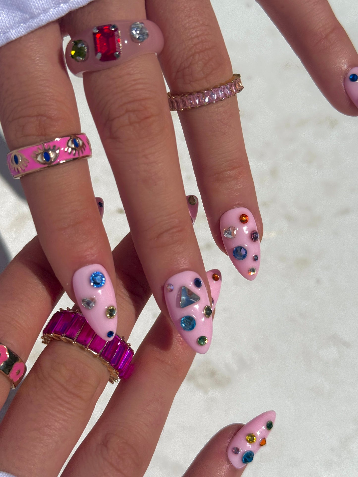 'Swarovski Treasure Trove Dream' Reusable Press On Nails