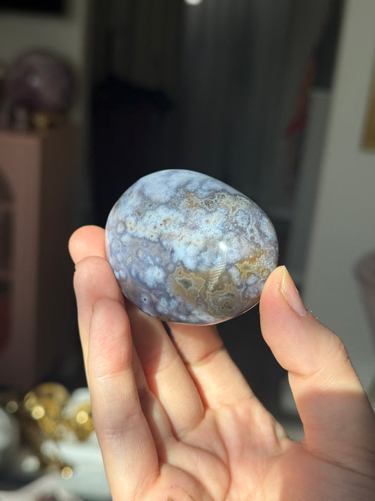 Moody Indigo Purple Cosmic Jasper Palmstone