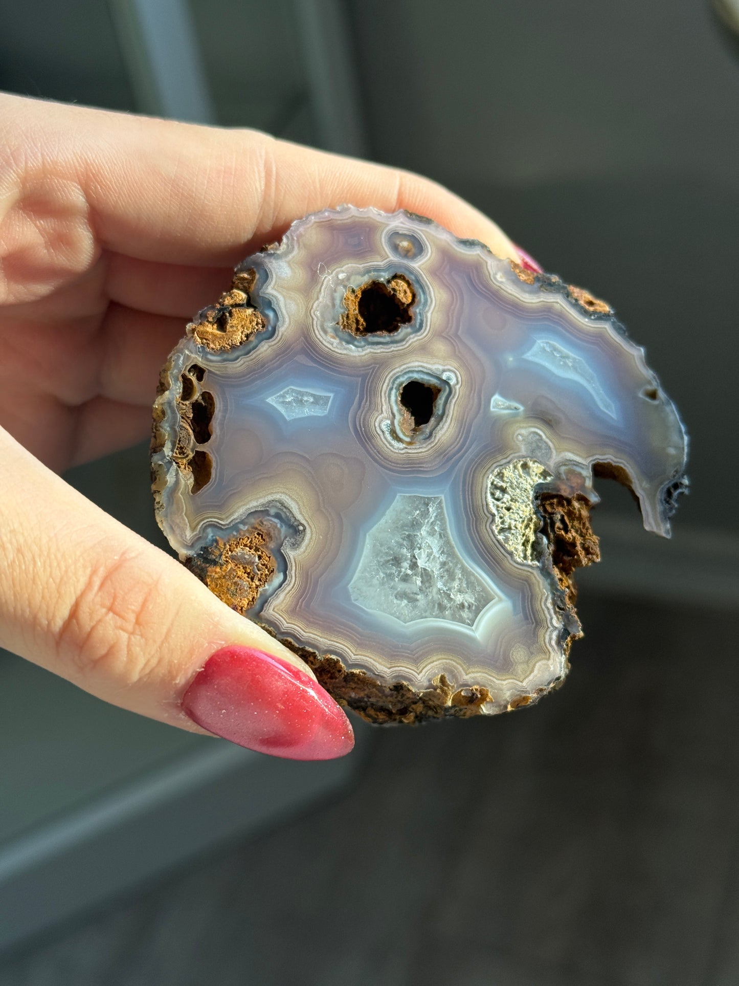 Peachy Purple Parallax Filled Laguna Agate