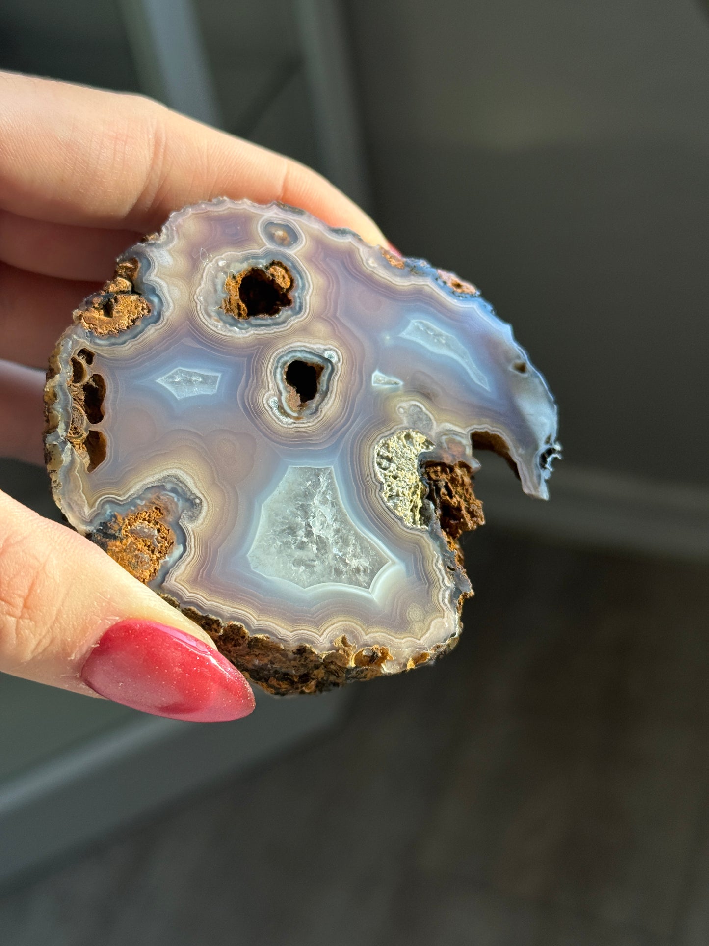 Peachy Purple Parallax Filled Laguna Agate
