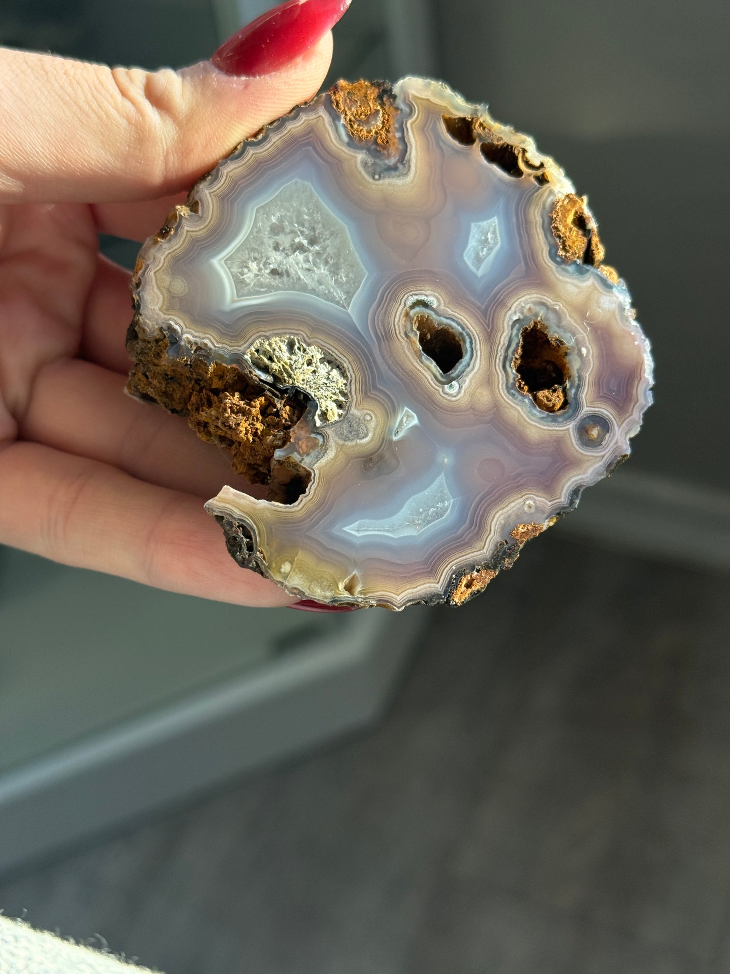 Peachy Purple Parallax Filled Laguna Agate
