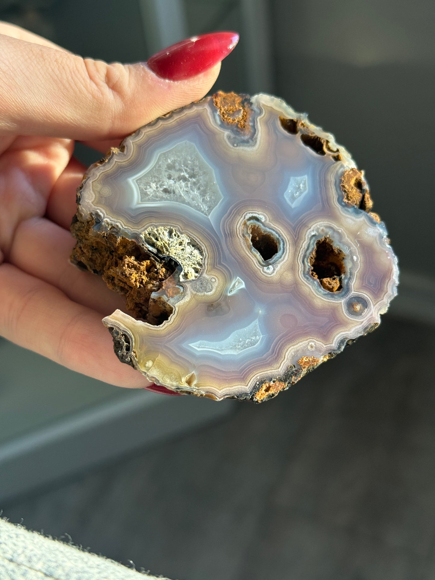 Peachy Purple Parallax Filled Laguna Agate