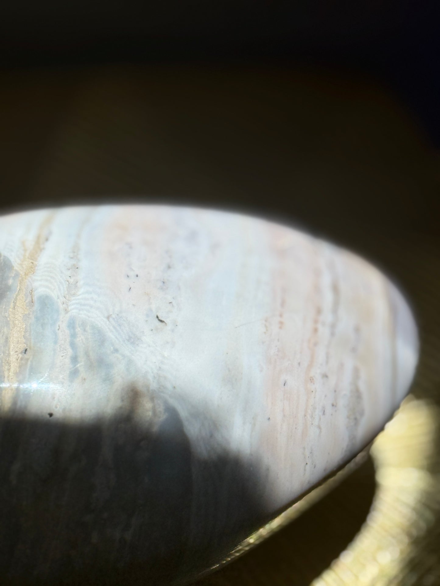 Baby Pink Blue Stripped Wavy Sea Jasper Freeform 💗💙