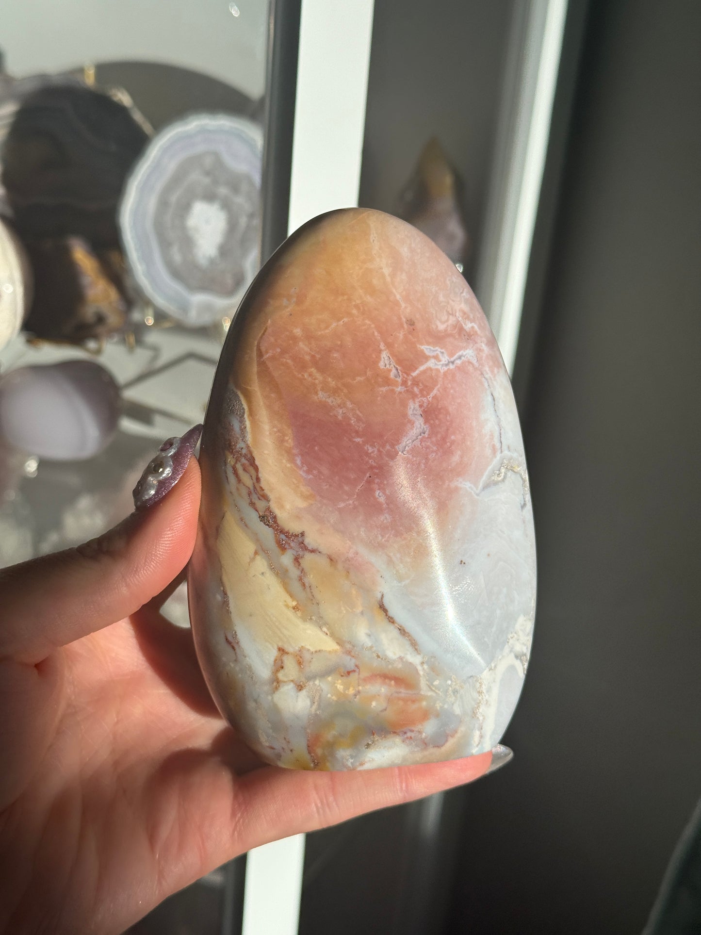 Peachy Sunset Gradient Sea Jasper Freeform ☀️🌞
