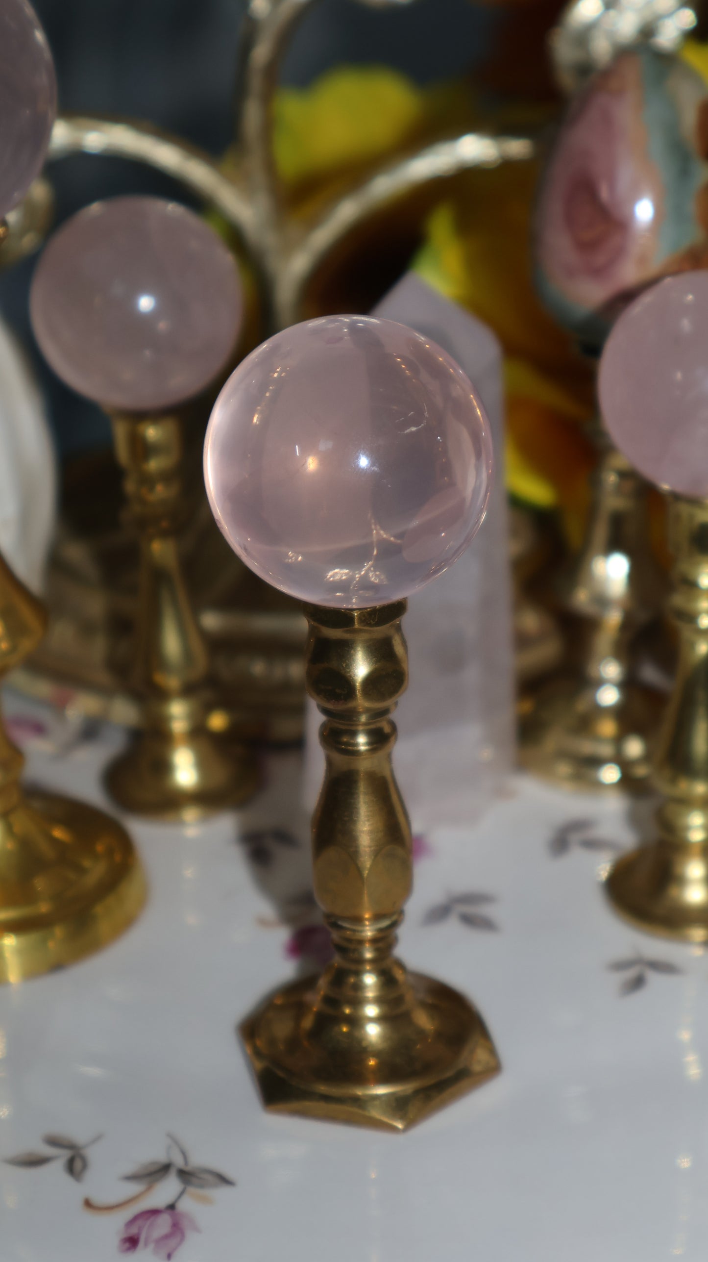 Mini High Grade Clarity Star Rose Quartz Sphere