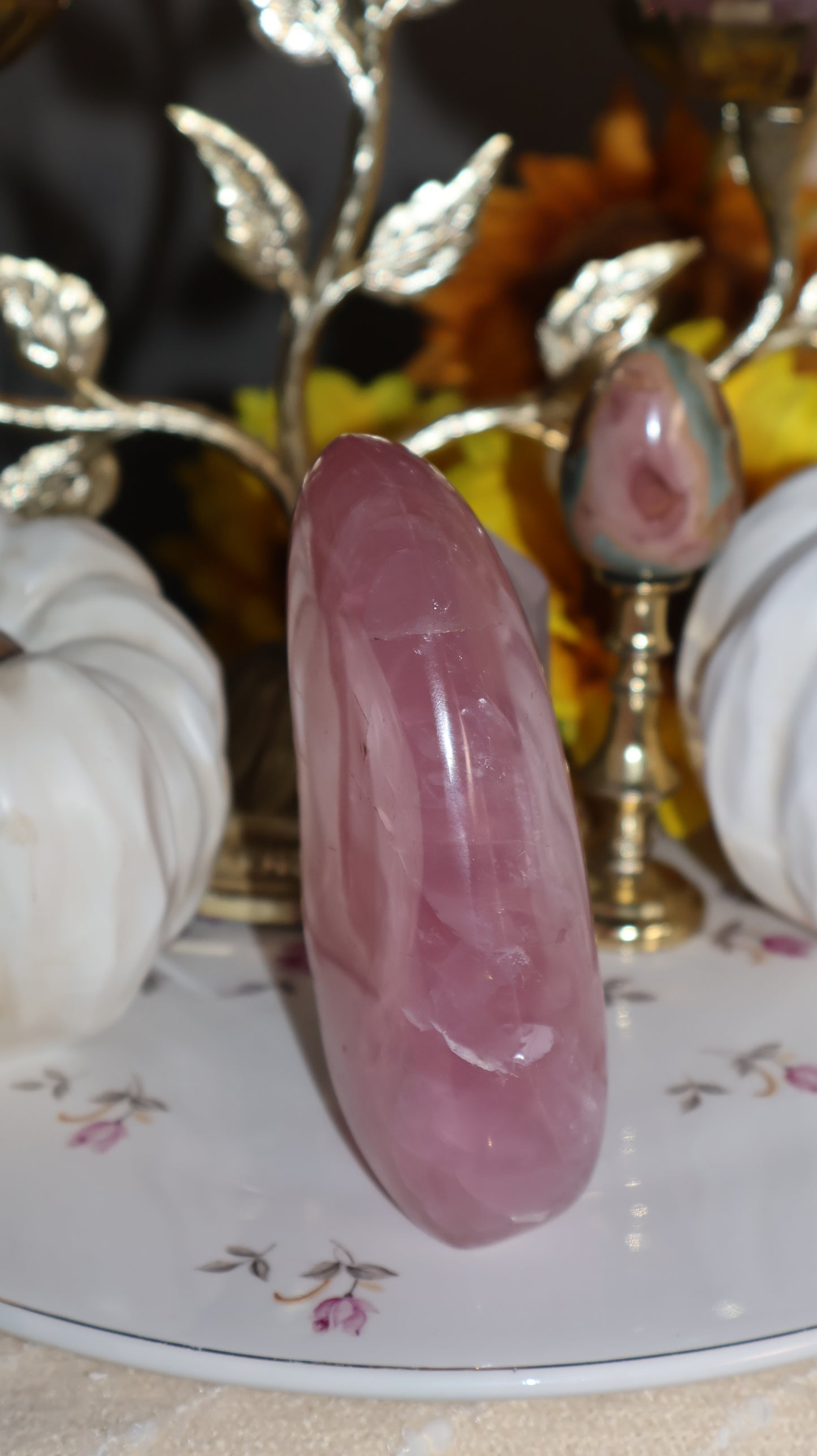 Glowing Bright Pink Star Rose Quartz Freeform