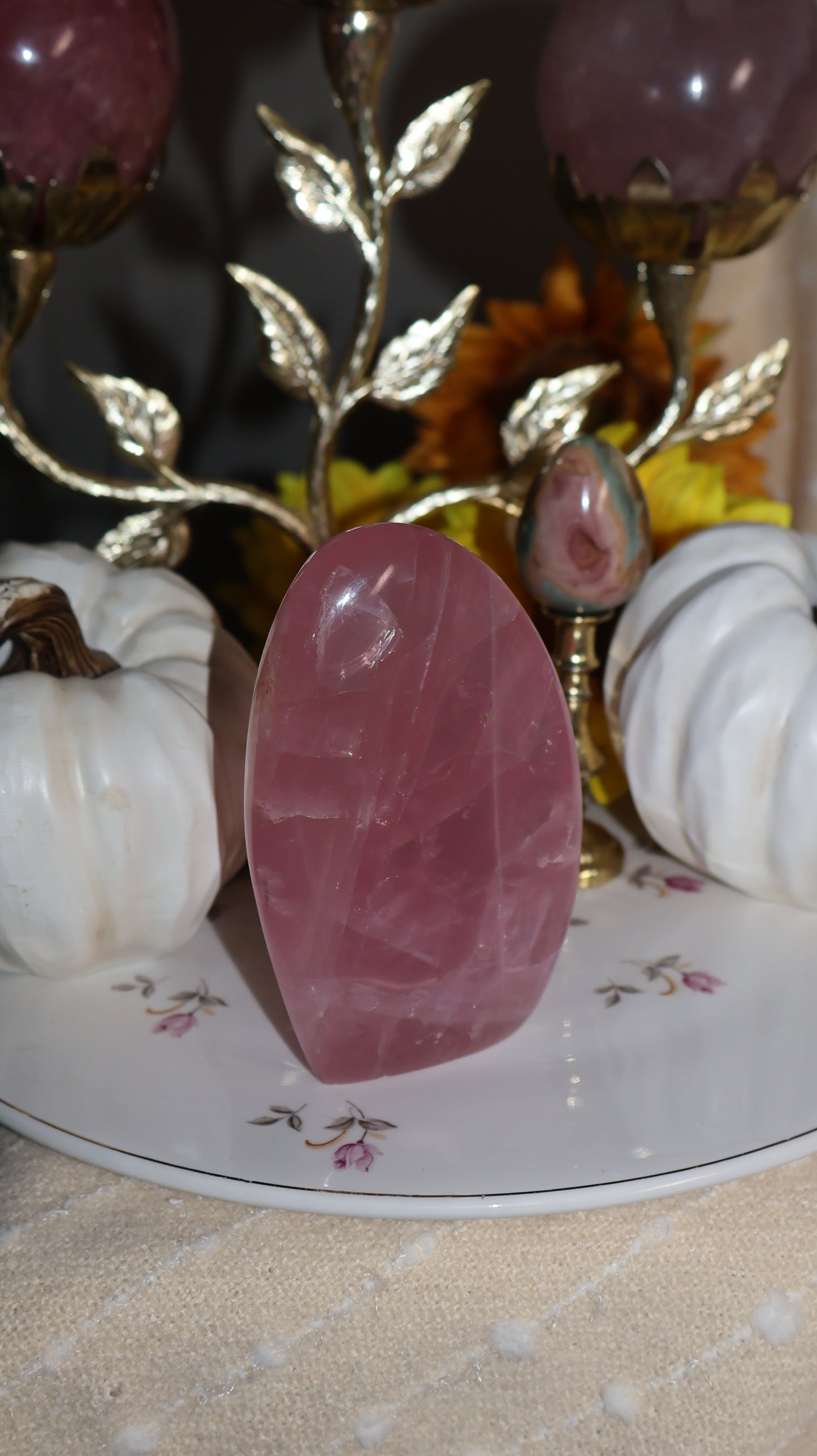 Glowing Bright Pink Star Rose Quartz Freeform