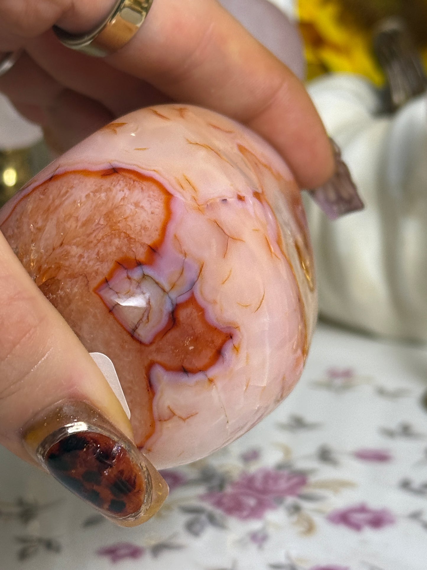 Plush Peach Pink Orby Carnelian Freeform