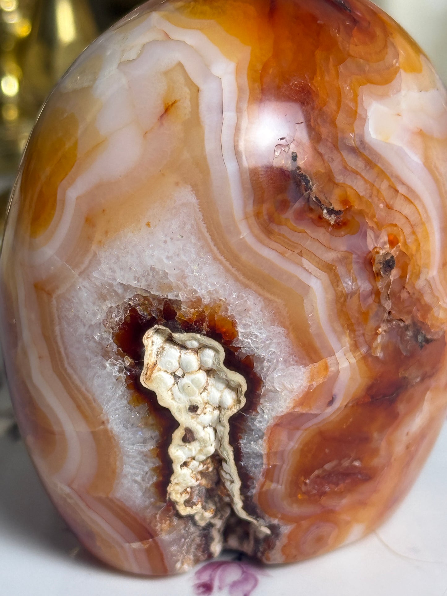 Banded One of a Kind Carnelian Freeform