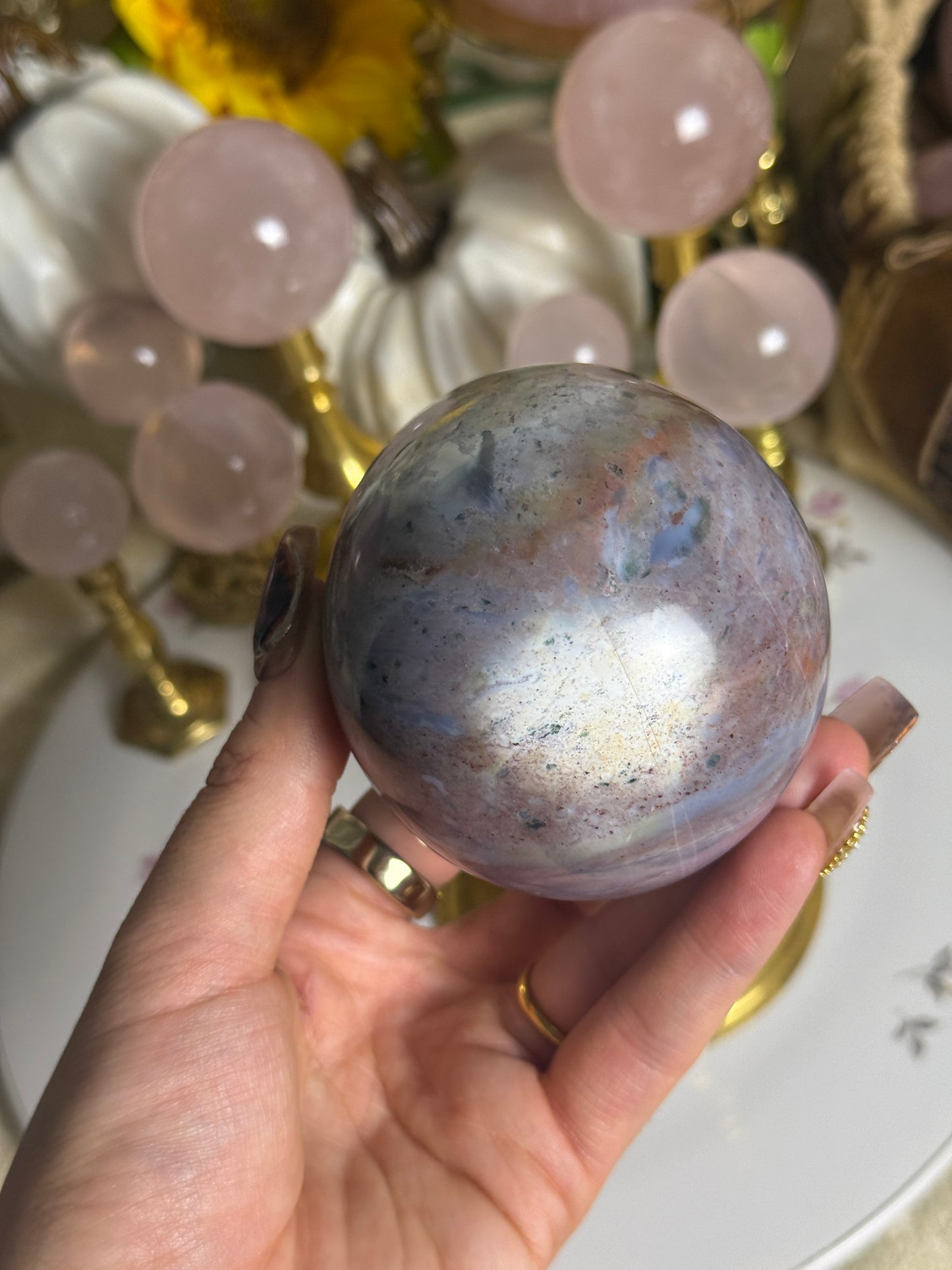 Lavender Periwinkle Sea Jasper Egg✨