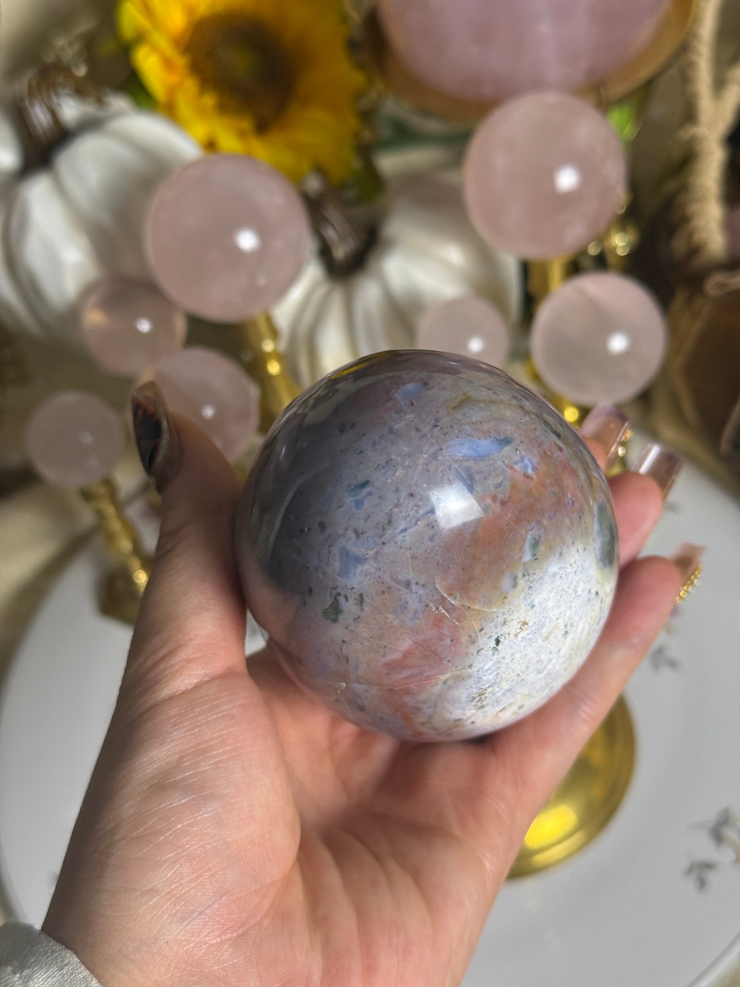 Lavender Periwinkle Sea Jasper Egg✨