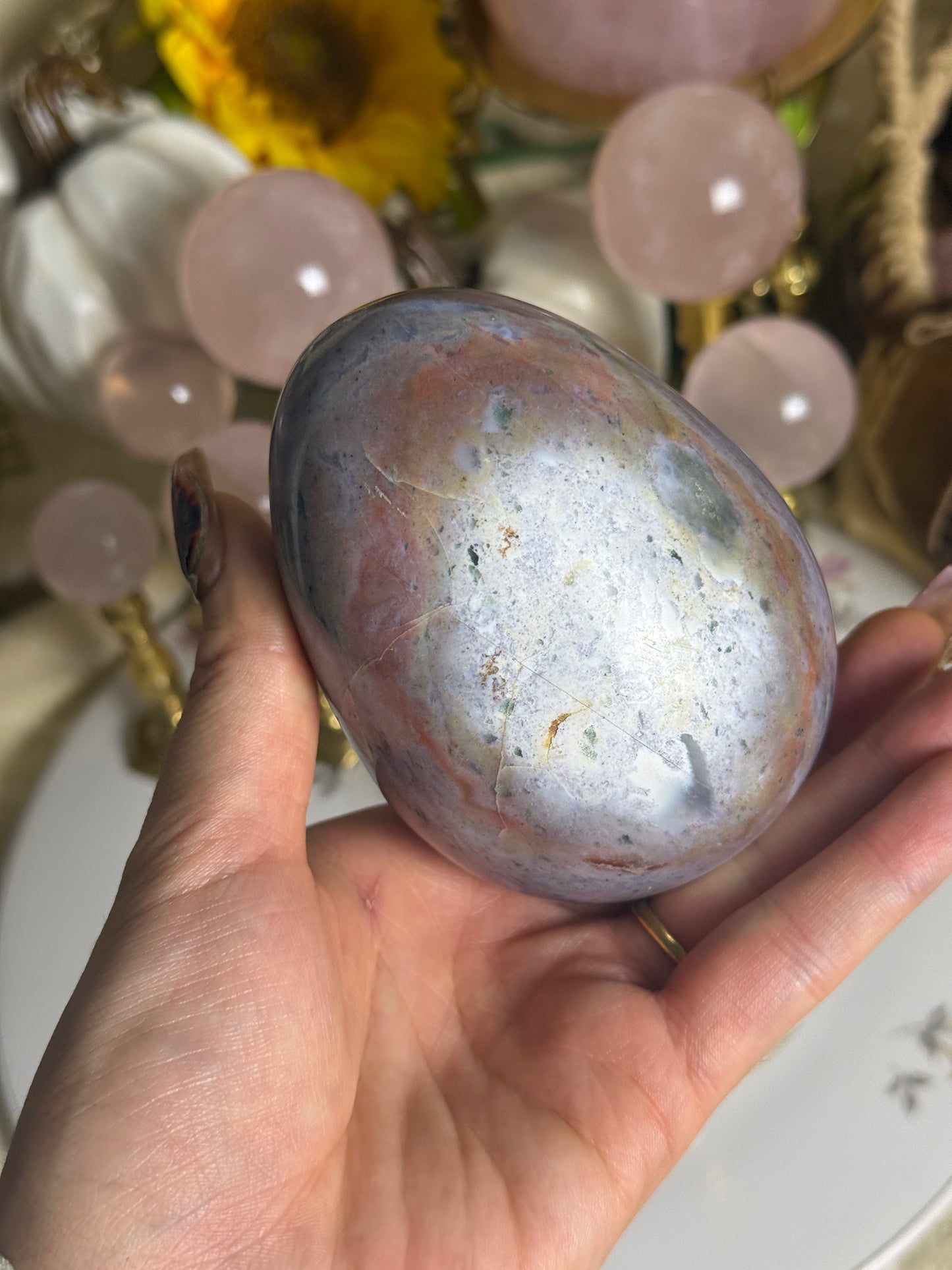 Lavender Periwinkle Sea Jasper Egg✨