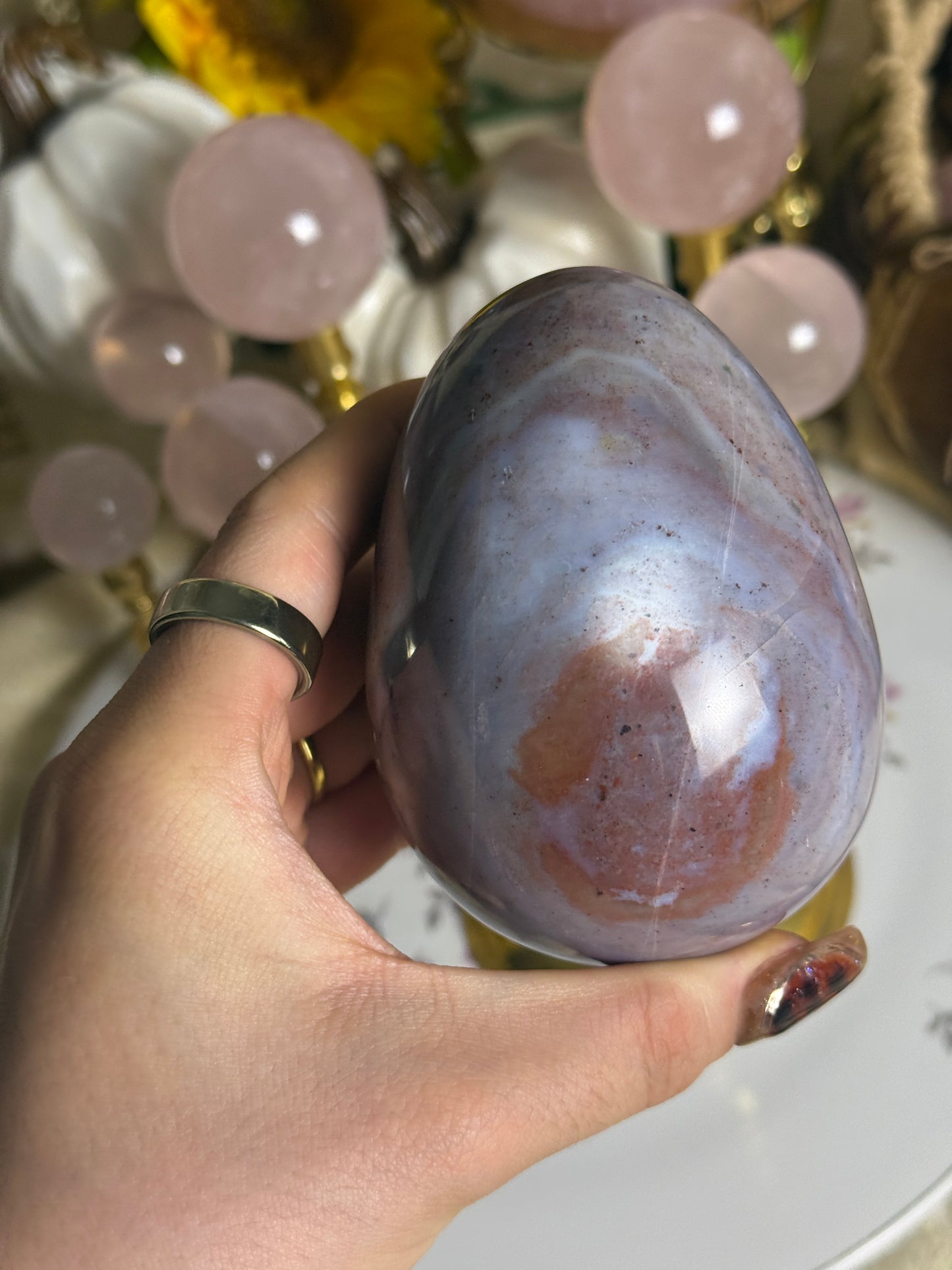 Lavender Periwinkle Sea Jasper Egg✨