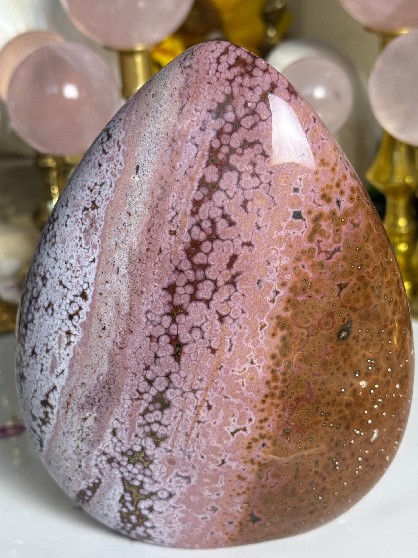 Chocolate Strawberry Orby Sea Jasper Freeform🍓🍫