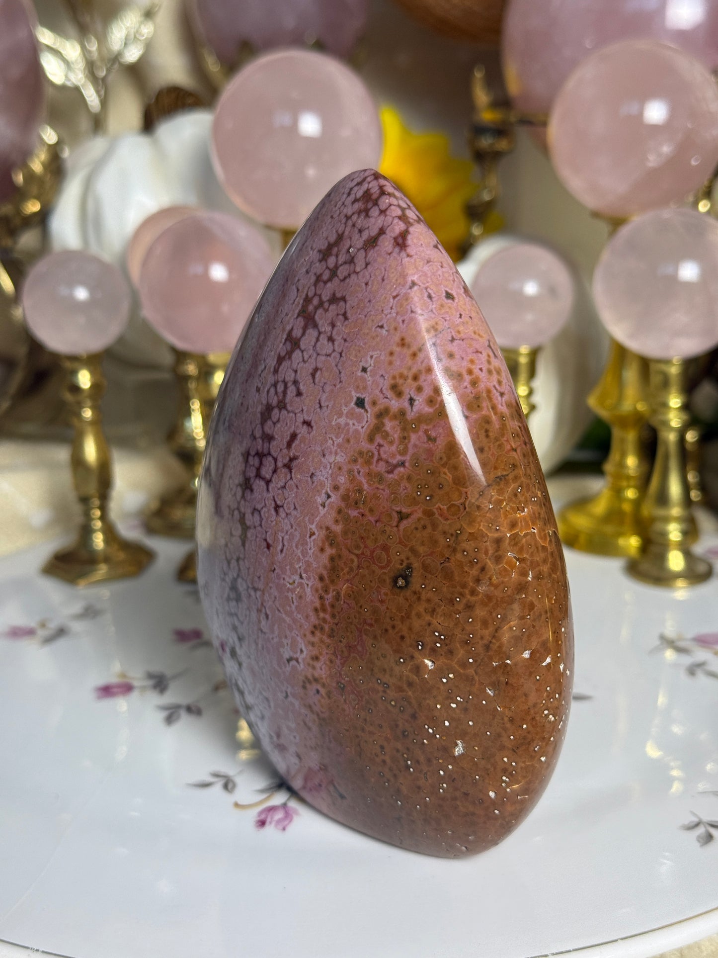 Chocolate Strawberry Orby Sea Jasper Freeform🍓🍫