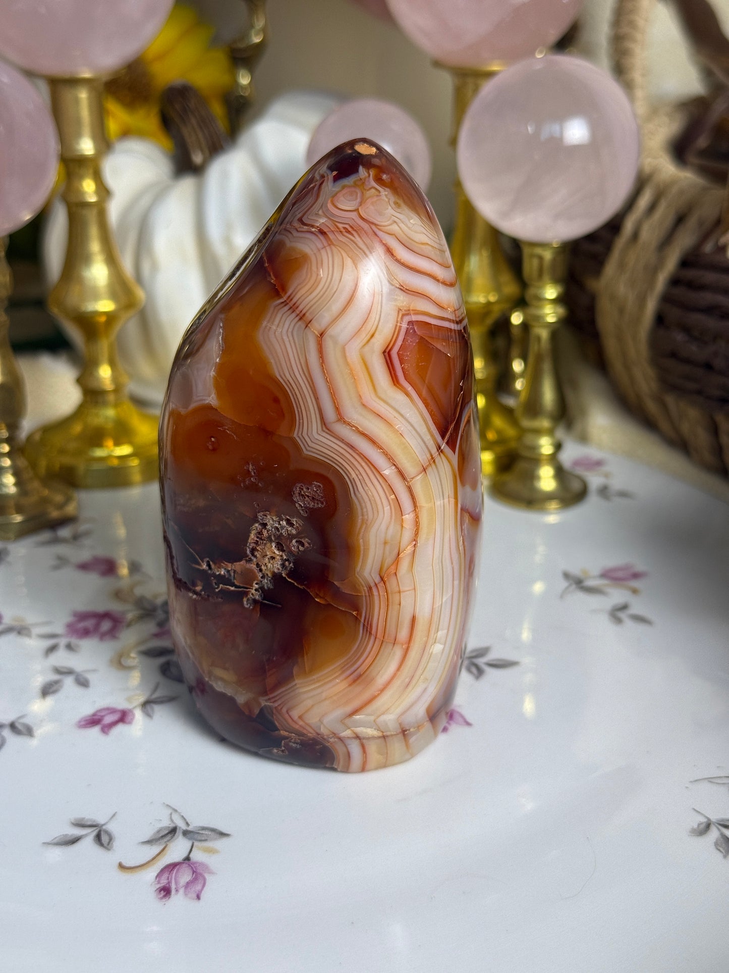 UNREAL Peachy Banded Carnelian Freeform