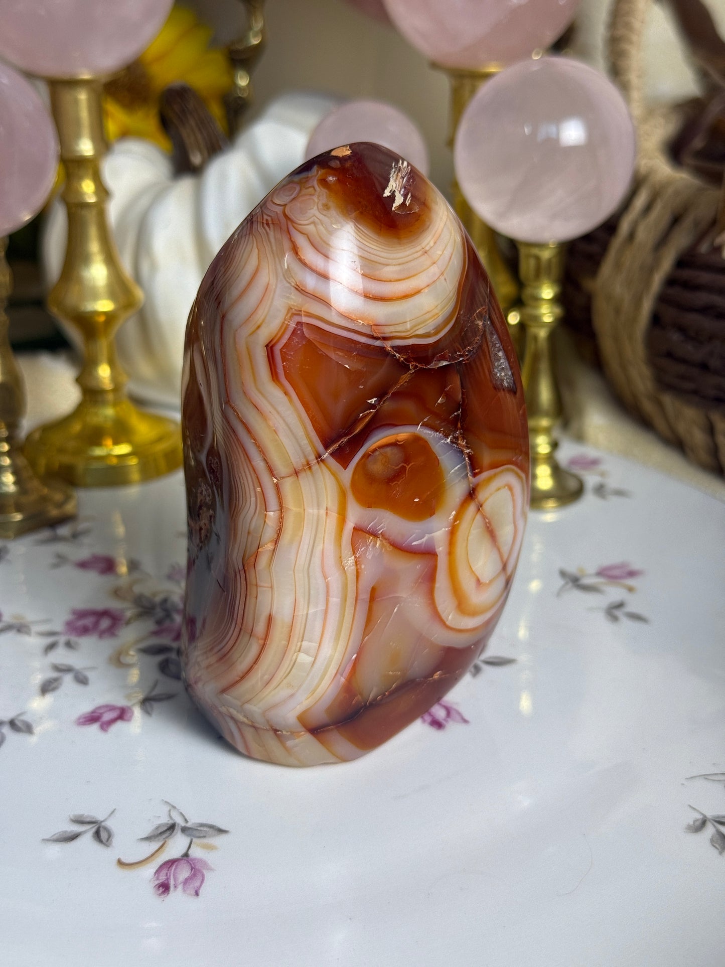 UNREAL Peachy Banded Carnelian Freeform