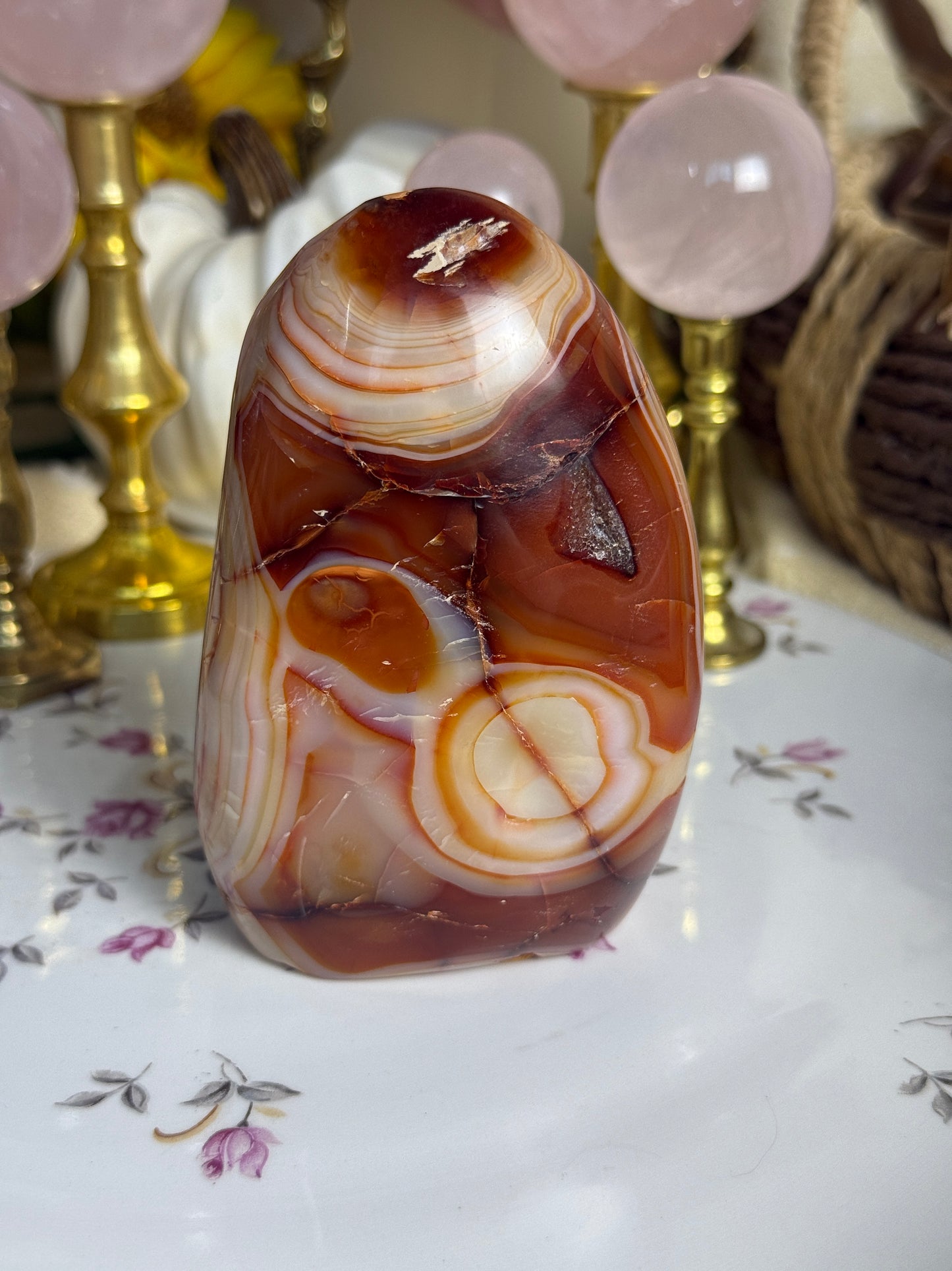 UNREAL Peachy Banded Carnelian Freeform
