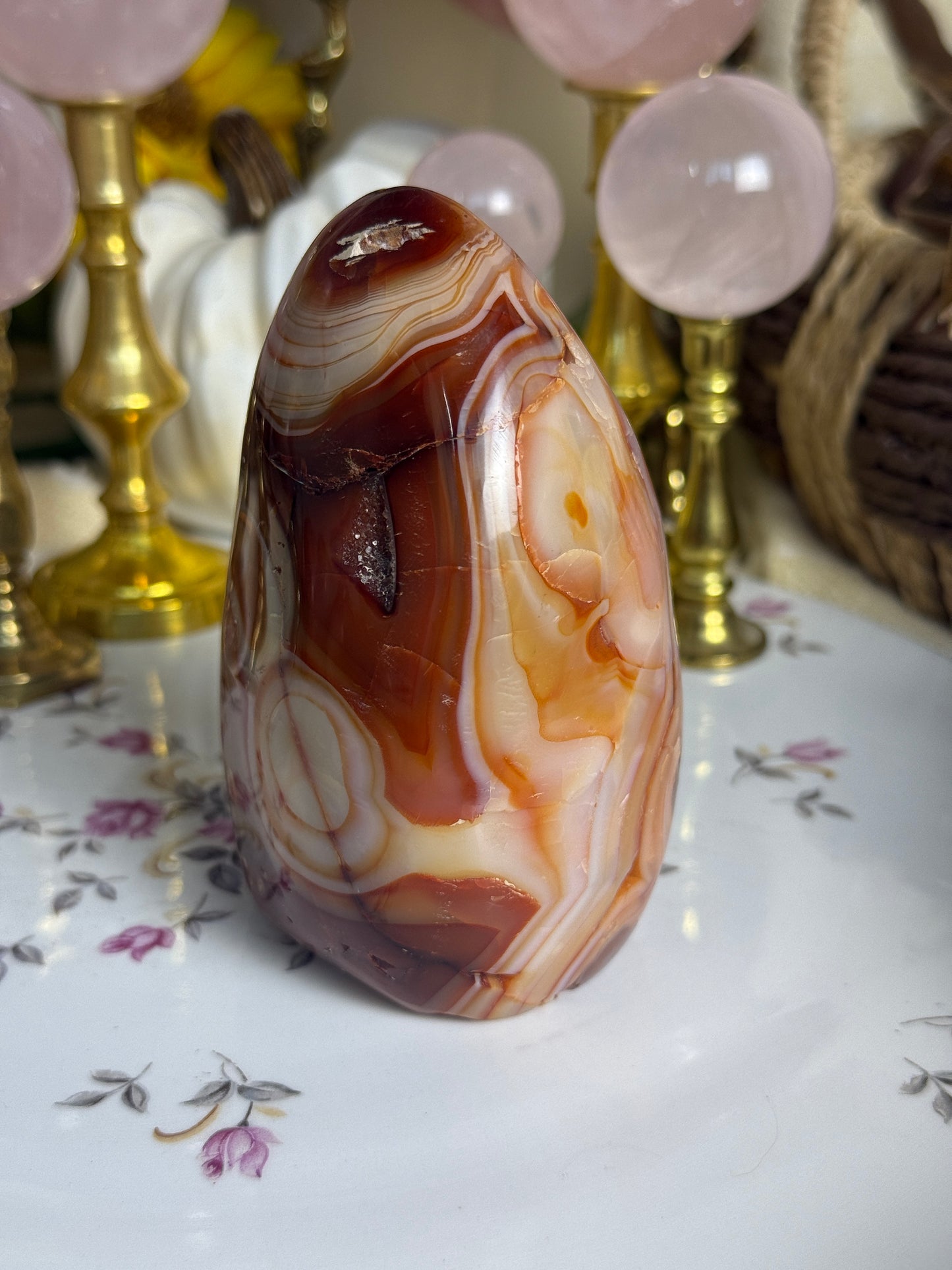 UNREAL Peachy Banded Carnelian Freeform