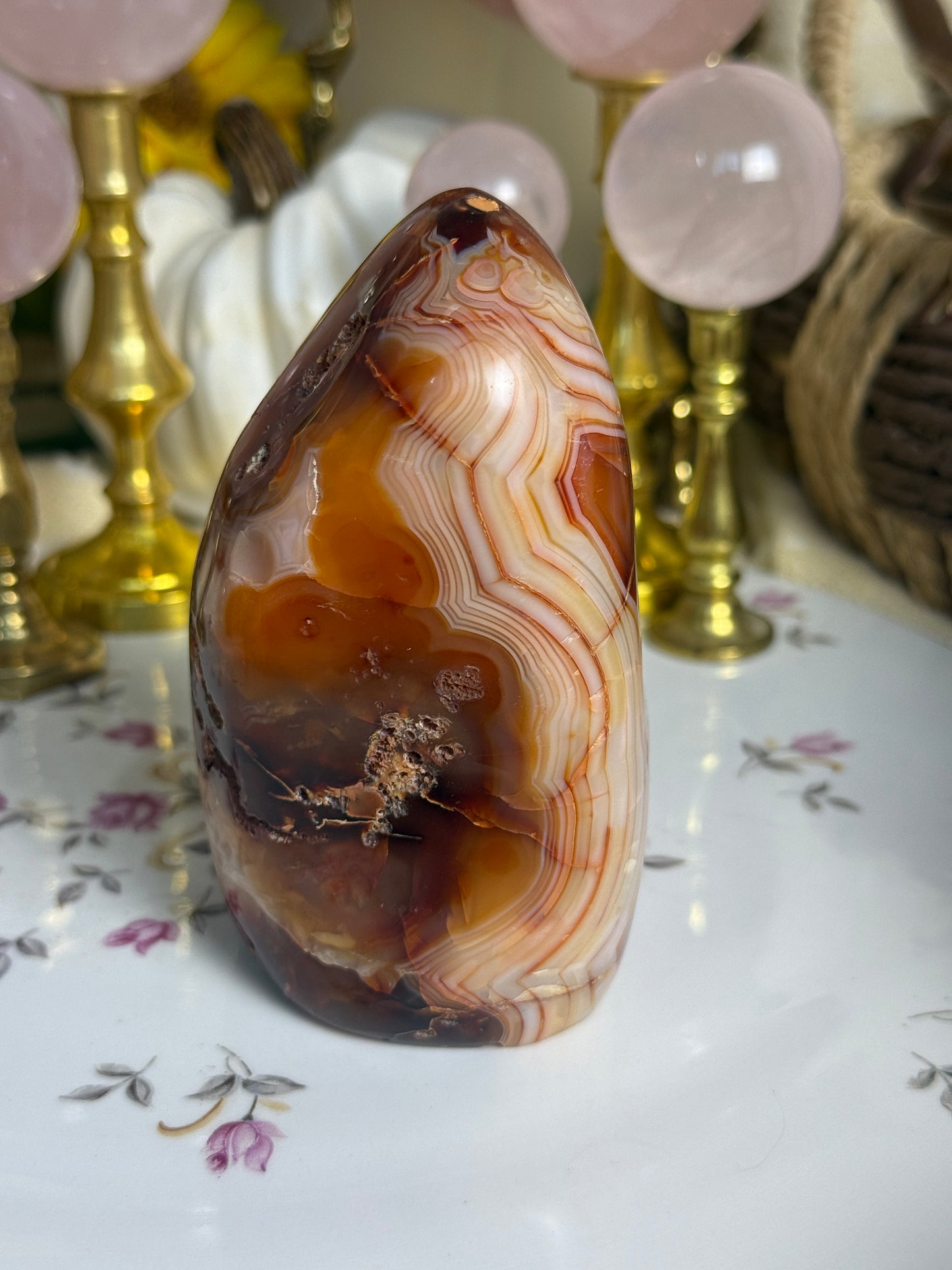 UNREAL Peachy Banded Carnelian Freeform