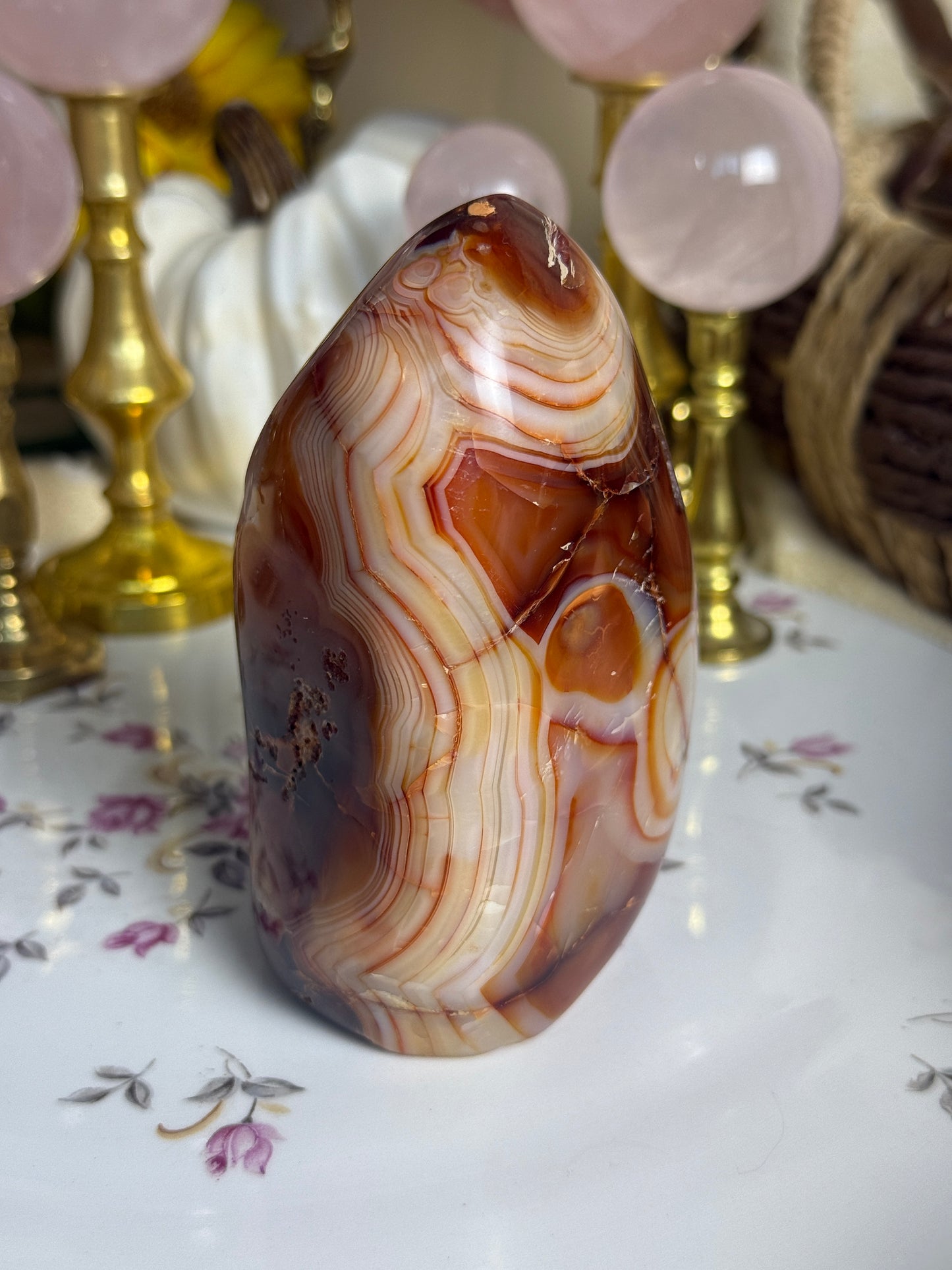 UNREAL Peachy Banded Carnelian Freeform