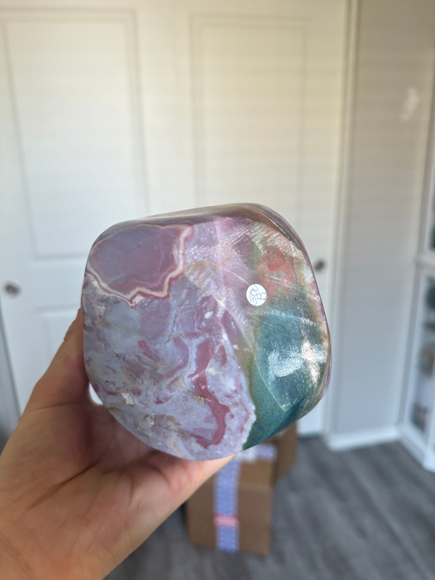 XL Pink Sea Jasper Flame-RESERVED