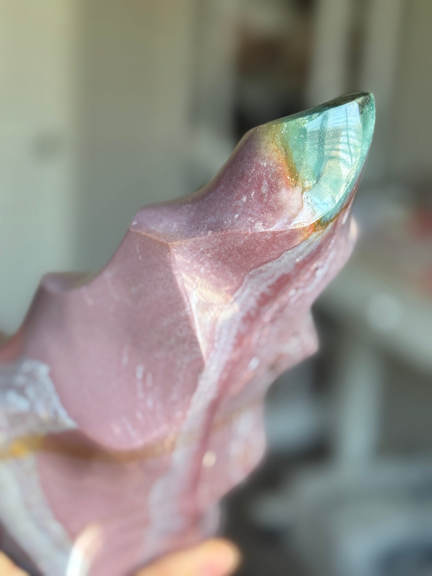 XL Pink Sea Jasper Flame-RESERVED