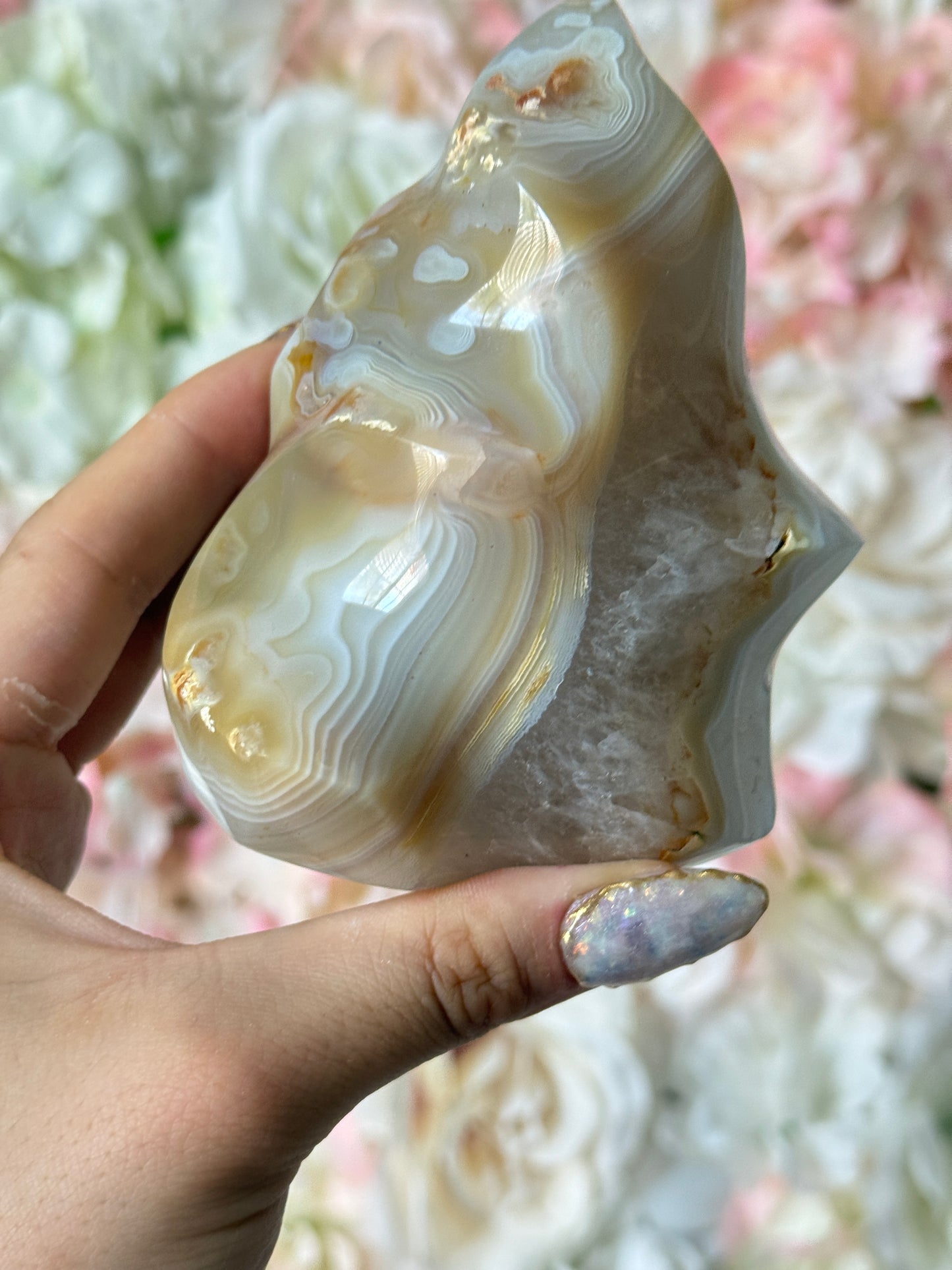 Banded Carnelian Agate Flame