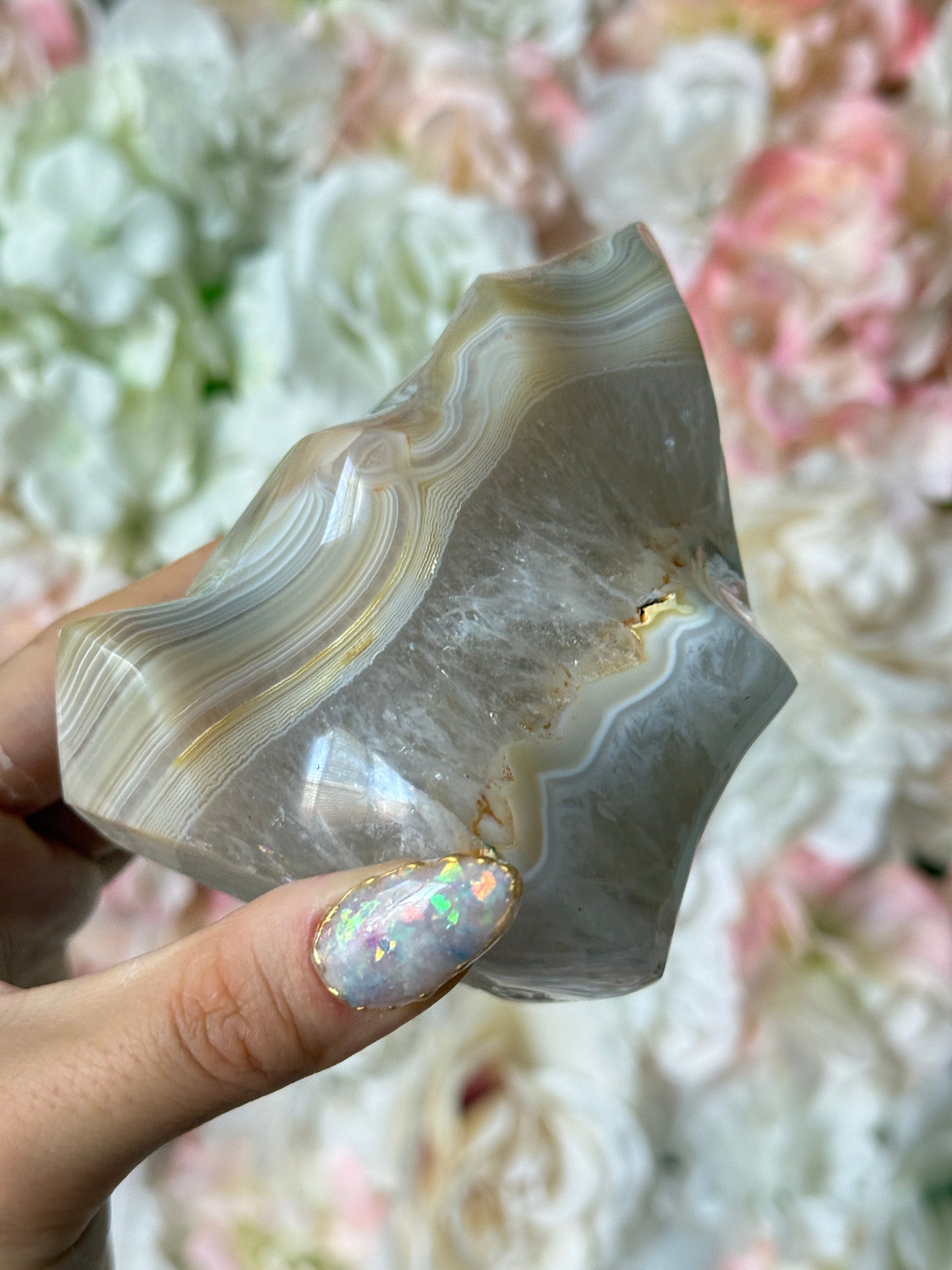 Banded Carnelian Agate Flame