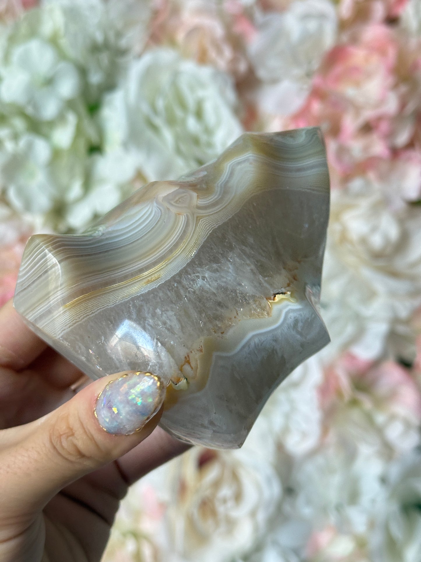 Banded Carnelian Agate Flame