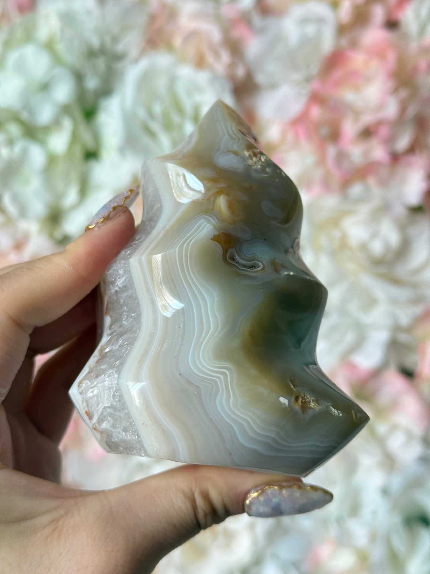 Banded Carnelian Agate Flame