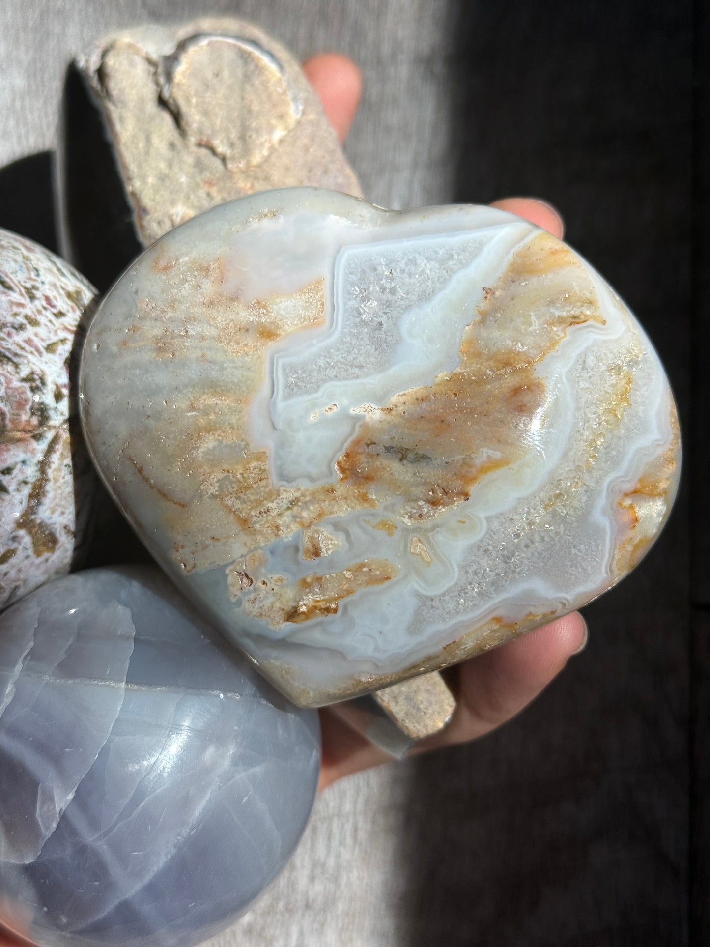 Flower Agate Heart