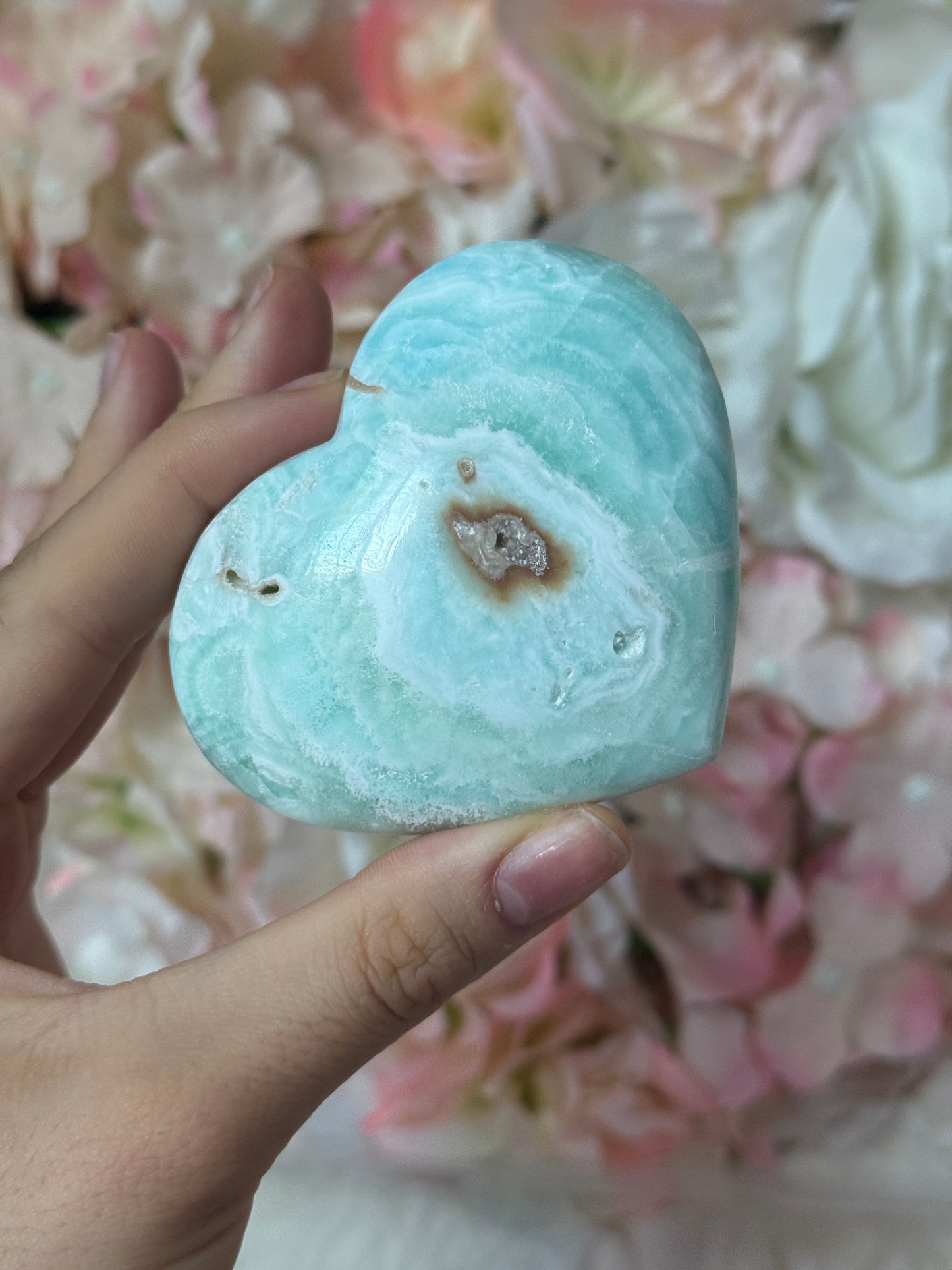 Caribbean Calcite Heart