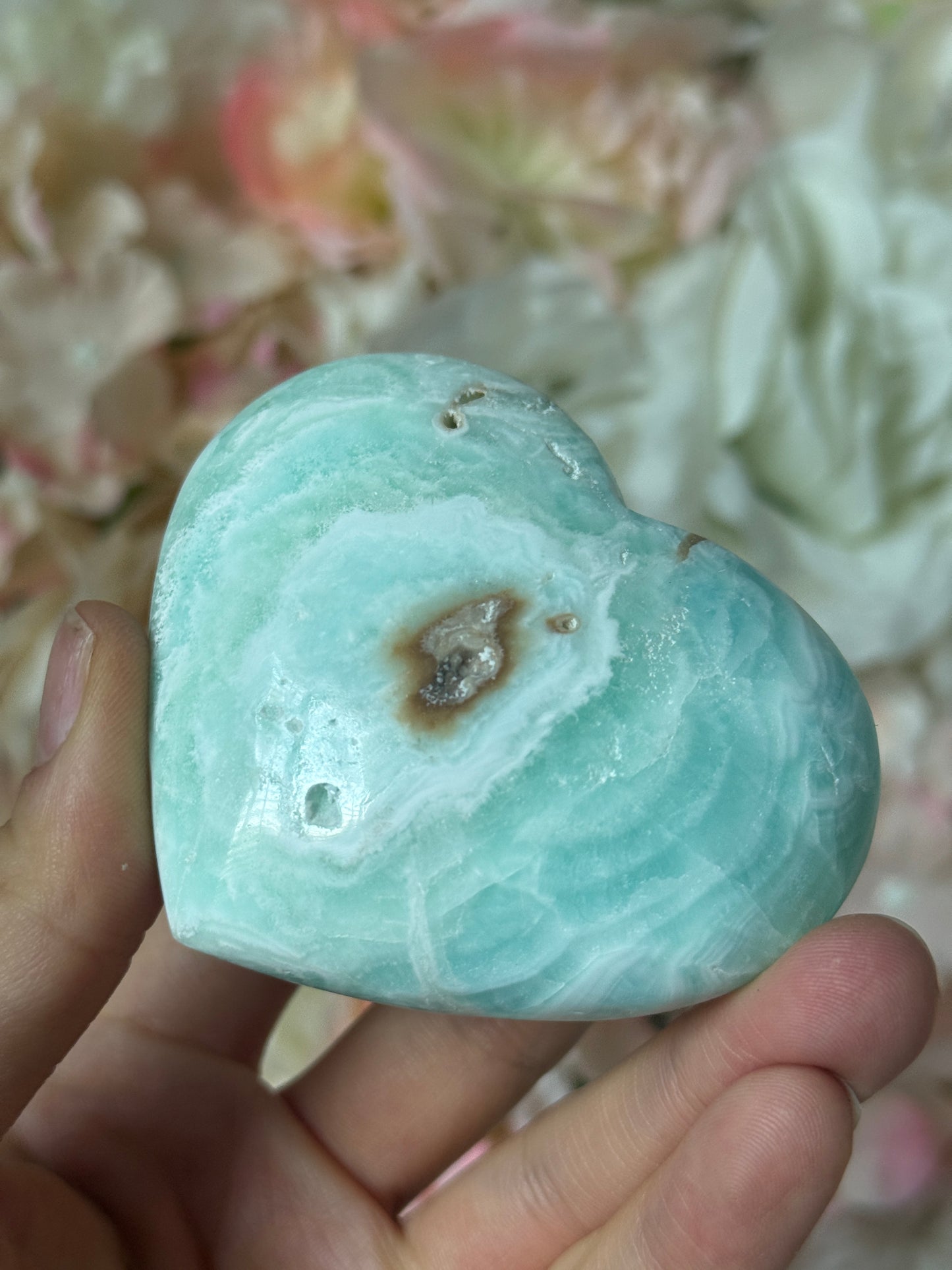 Caribbean Calcite Heart